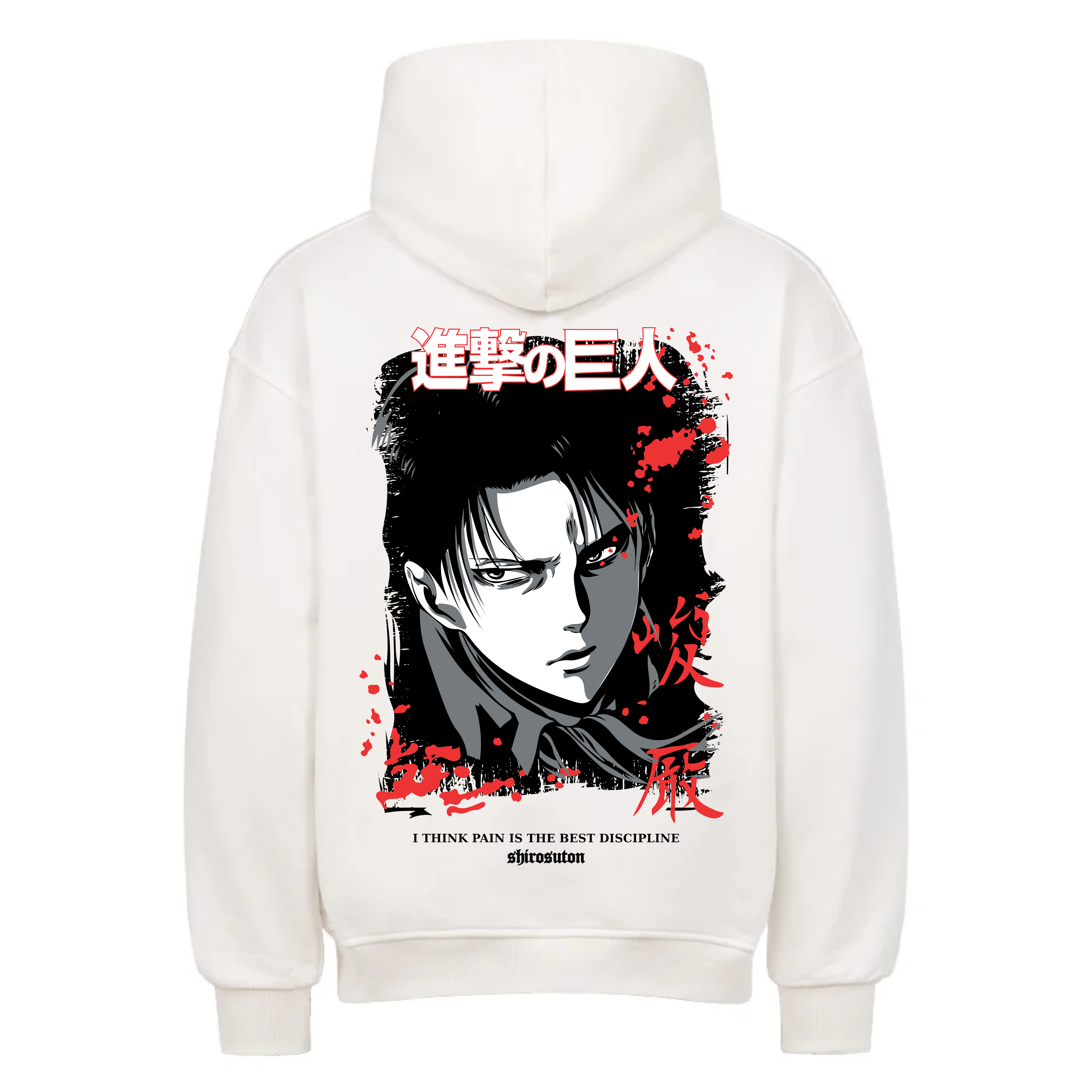 Attack on Titan Levi Hoodie im Oversized-Stil – Hochwertiges Anime Merchandise für Streetwear Fans und Attack on Titan Liebhaber