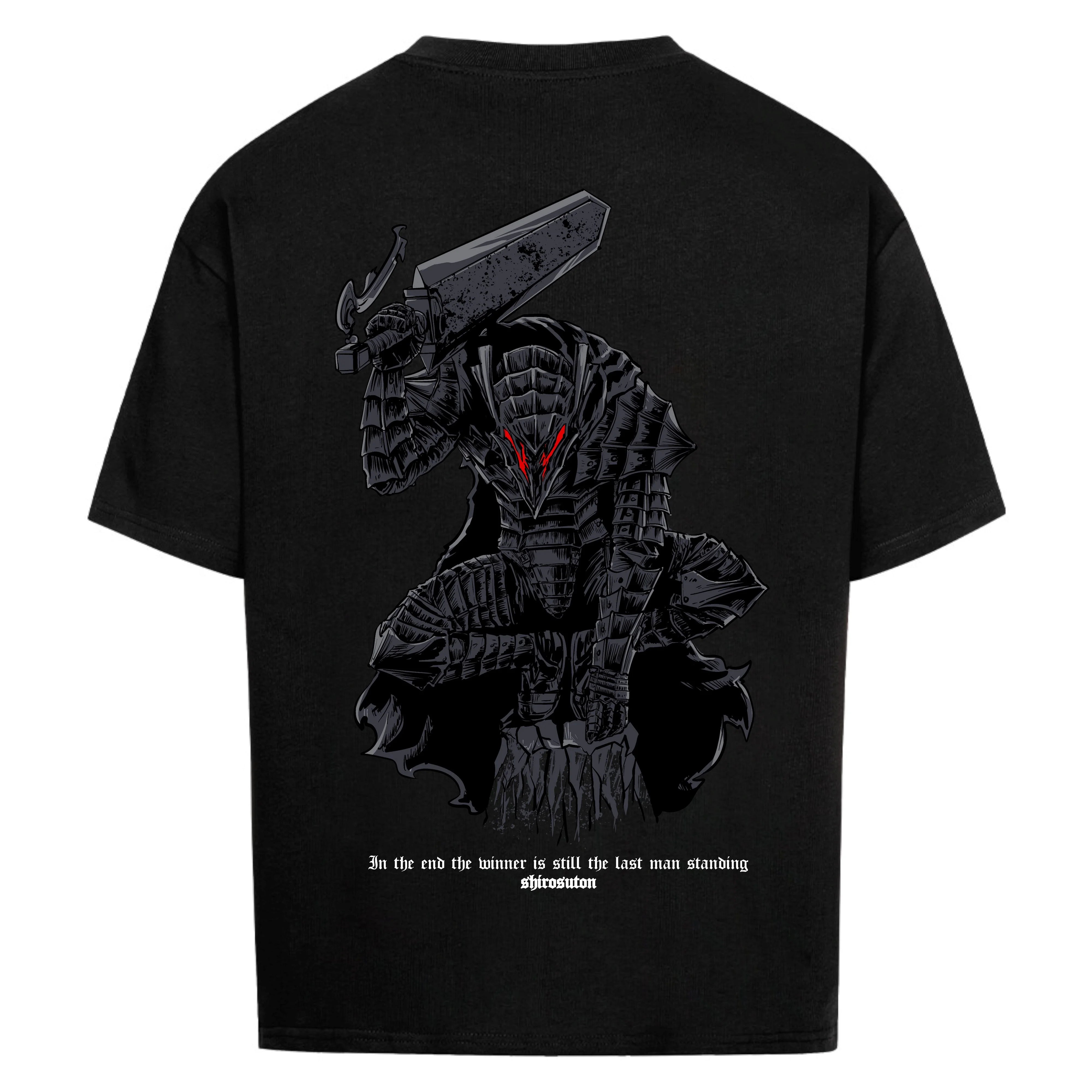 Berserk Guts Branded Sowrdsman T-Shirt im Oversized-Stil – Hochwertiges Anime Merchandise für Streetwear Fans und Berserk Liebhaber