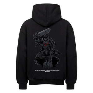 Berserk Guts Branded Swordsman Hoodie im Oversized-Stil – Hochwertiges Anime Merchandise für Streetwear Fans und Berserk Liebhaber.