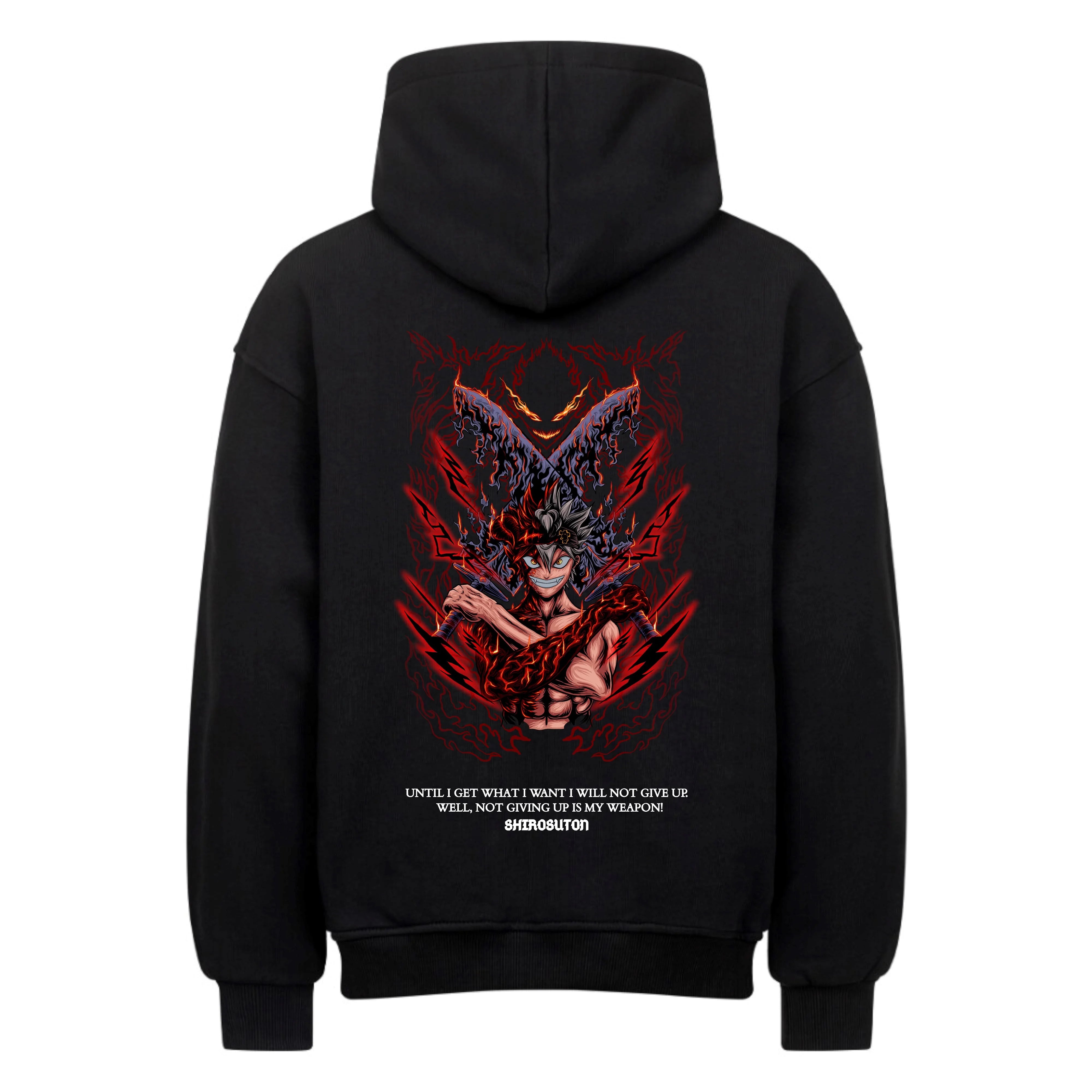 Black Clover Asta Magic Knight Hoodie im Oversized-Stil – Hochwertiges Anime Merchandise für Streetwear Fans und Black Clover Liebhaber