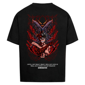 Black Clover Asta T-Shirt im Oversized-Stil – Hochwertiges Anime Merchandise für Streetwear Fans und Black Clover Liebhaber