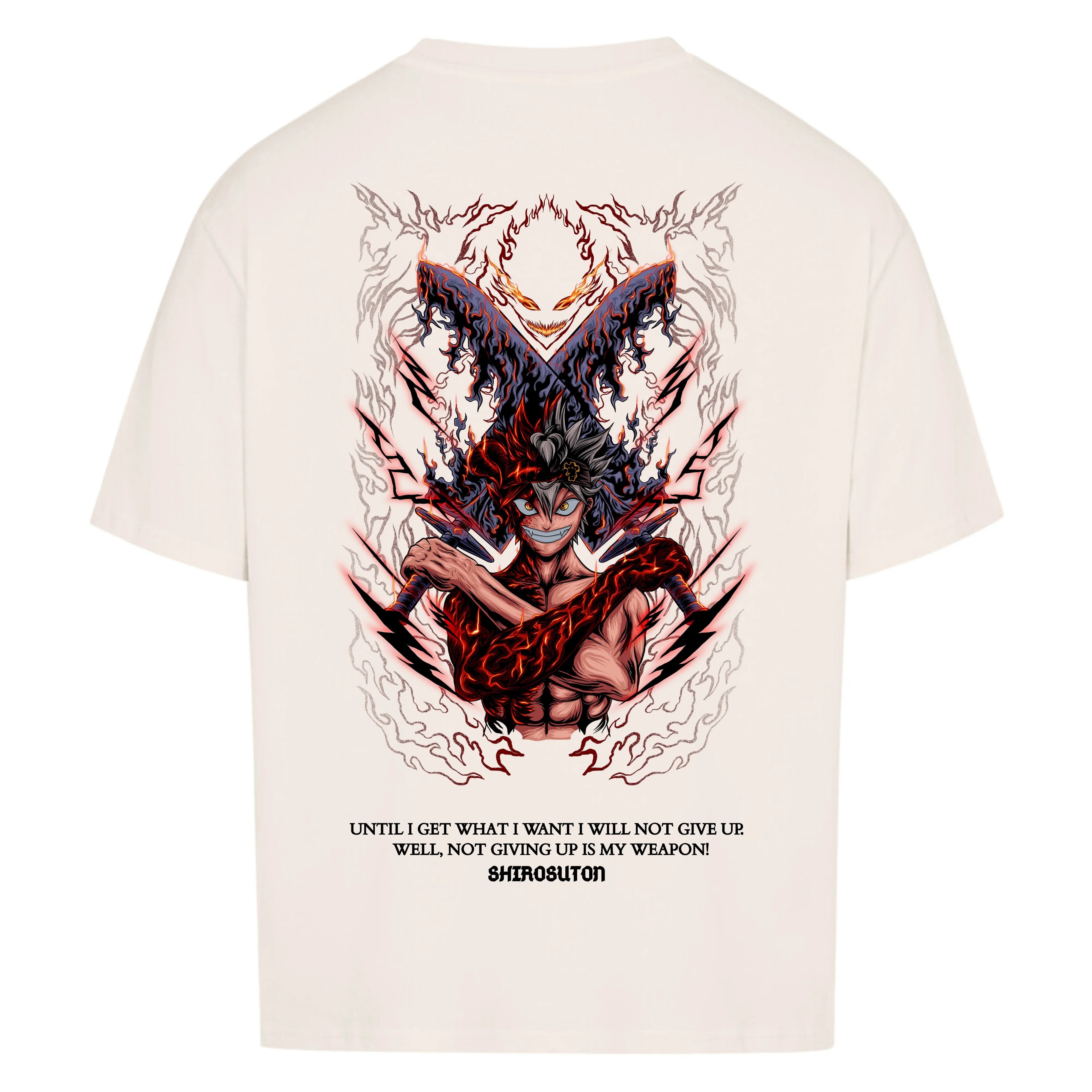 Black Clover Asta T-Shirt im Oversized-Stil – Hochwertiges Anime Merchandise für Streetwear Fans und Black Clover Liebhaber