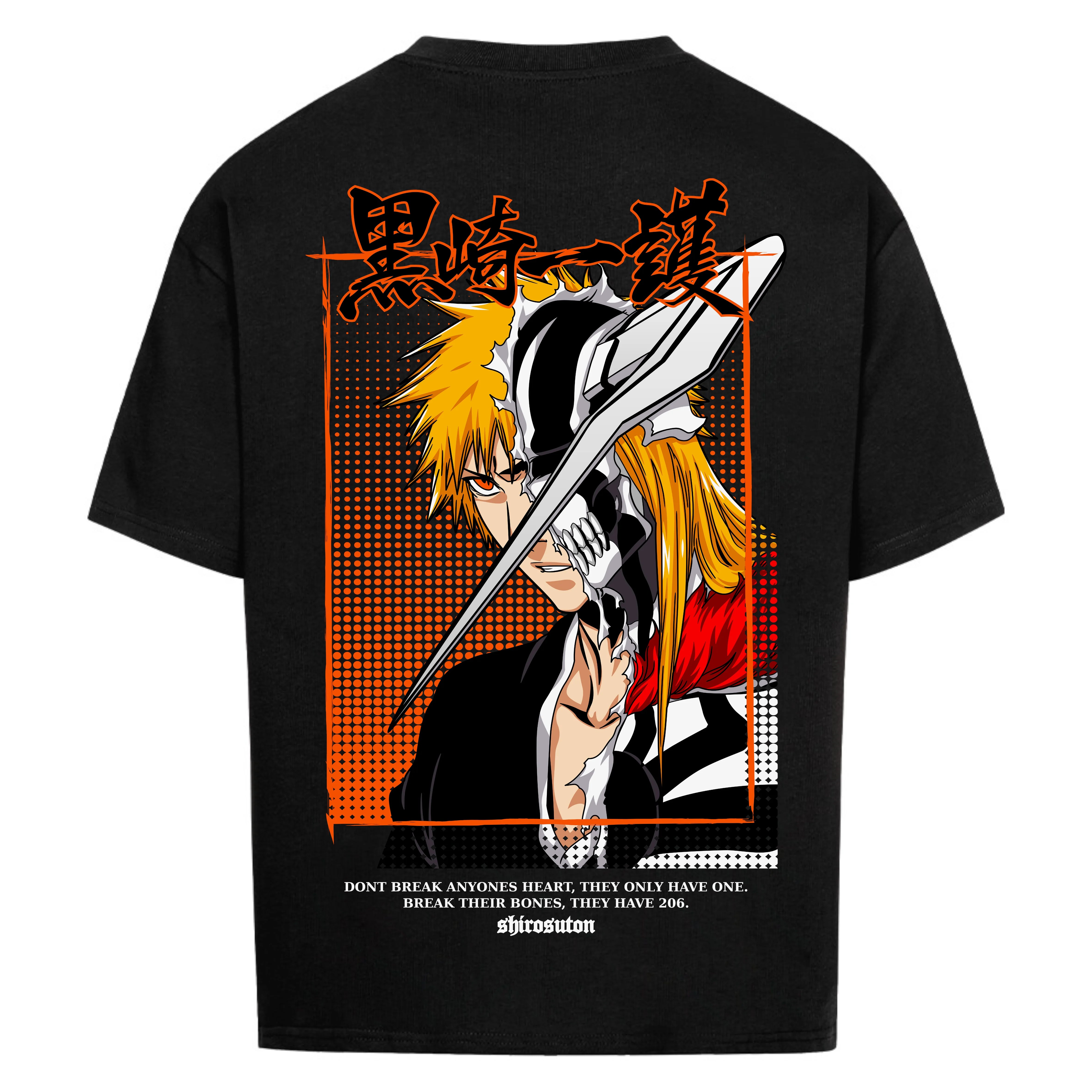 Bleach Ichigo T-Shirt im Oversized-Stil – Hochwertiges Anime Merchandise für Streetwear Fans und Bleach Liebhaber.