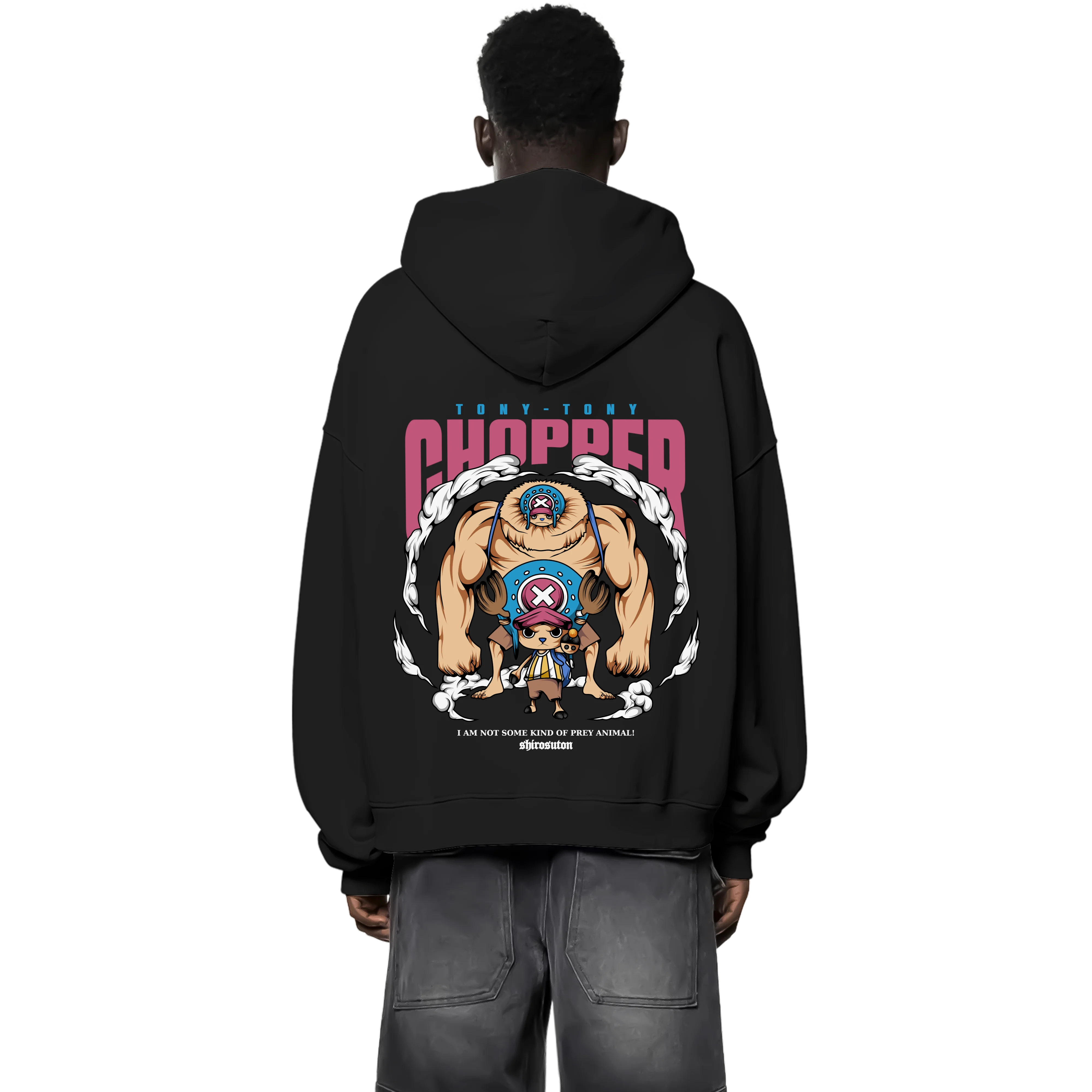 One Piece Chopper Prey Animal Zip Hoodie im Oversized-Stil – Hochwertiges Anime Merchandise für Streetwear Fans und One Piece Liebhaber