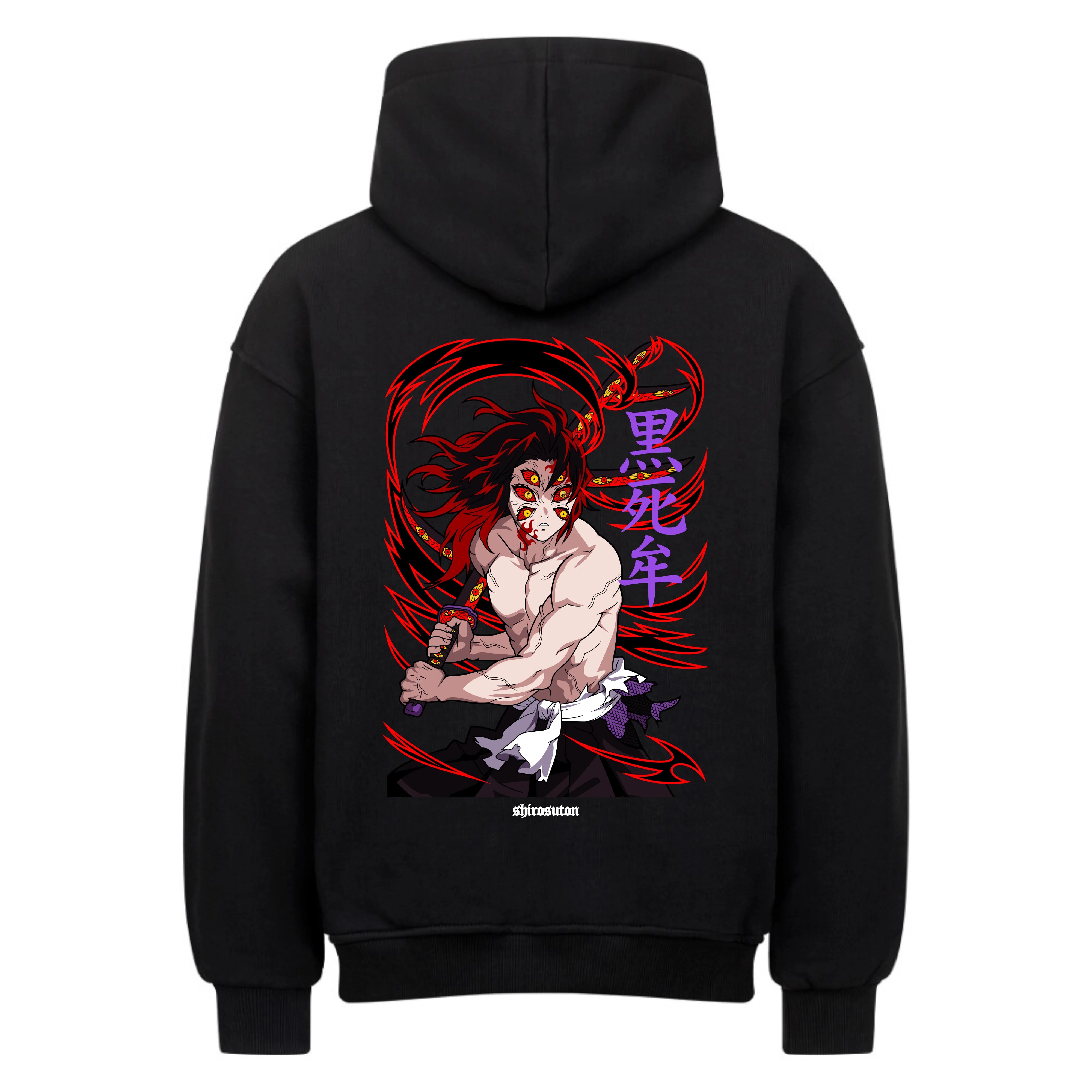 Demon Slayer Kokushibo Hoodie im Oversized-Stil – Hochwertiges Anime Merchandise für Streetwear Fans und Demon Slayer Liebhaber