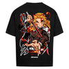 Demon Slayer Rengoku Tshirt im Oversized-Stil – Hochwertiges Anime Merchandise für Streetwear Fans und Demon Slayer Liebhaber.