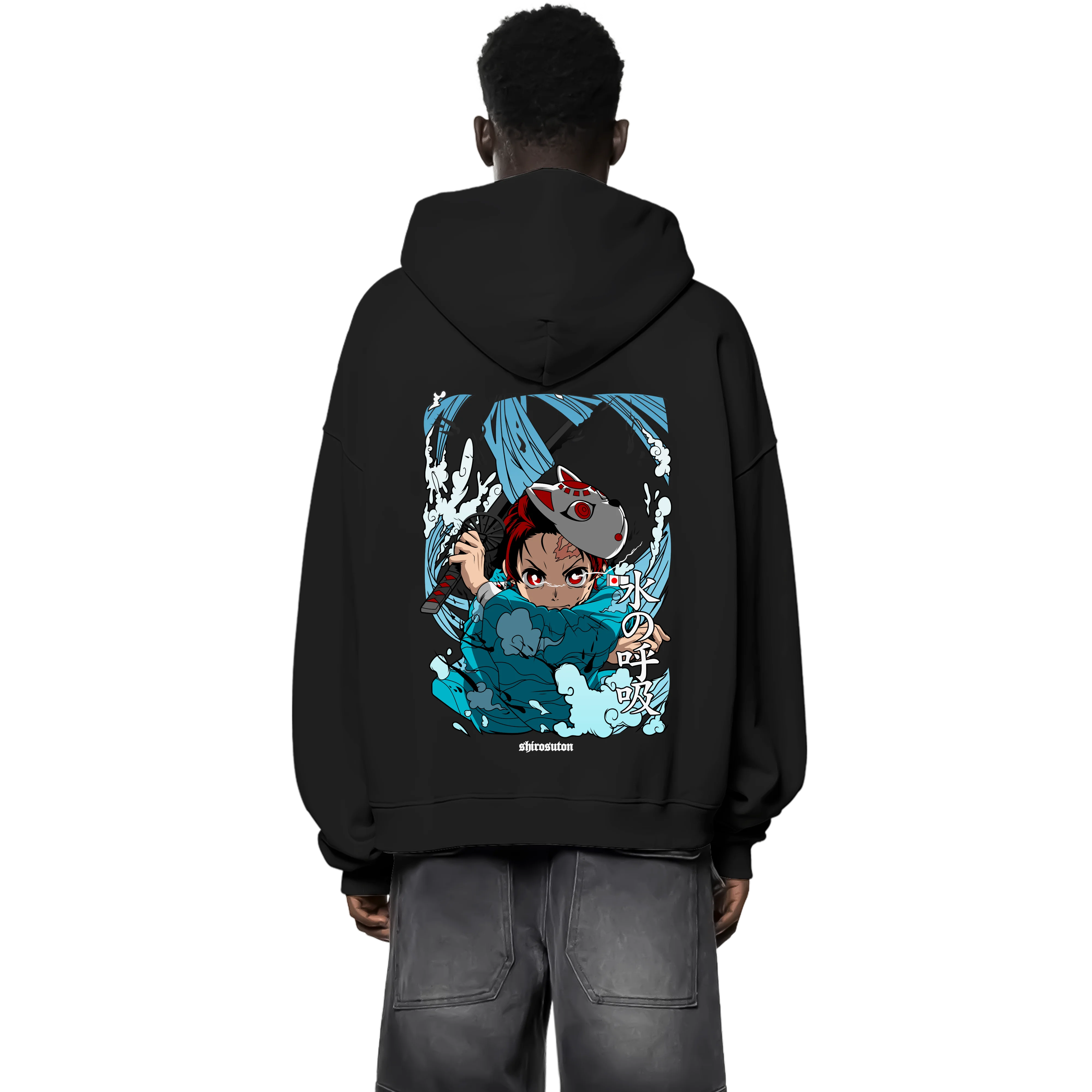 Demon Slayer Tanjiro Zip Hoodie im Oversized-Stil – Hochwertiges Anime Merchandise für Streetwear Fans und Demon Slayer Liebhaber