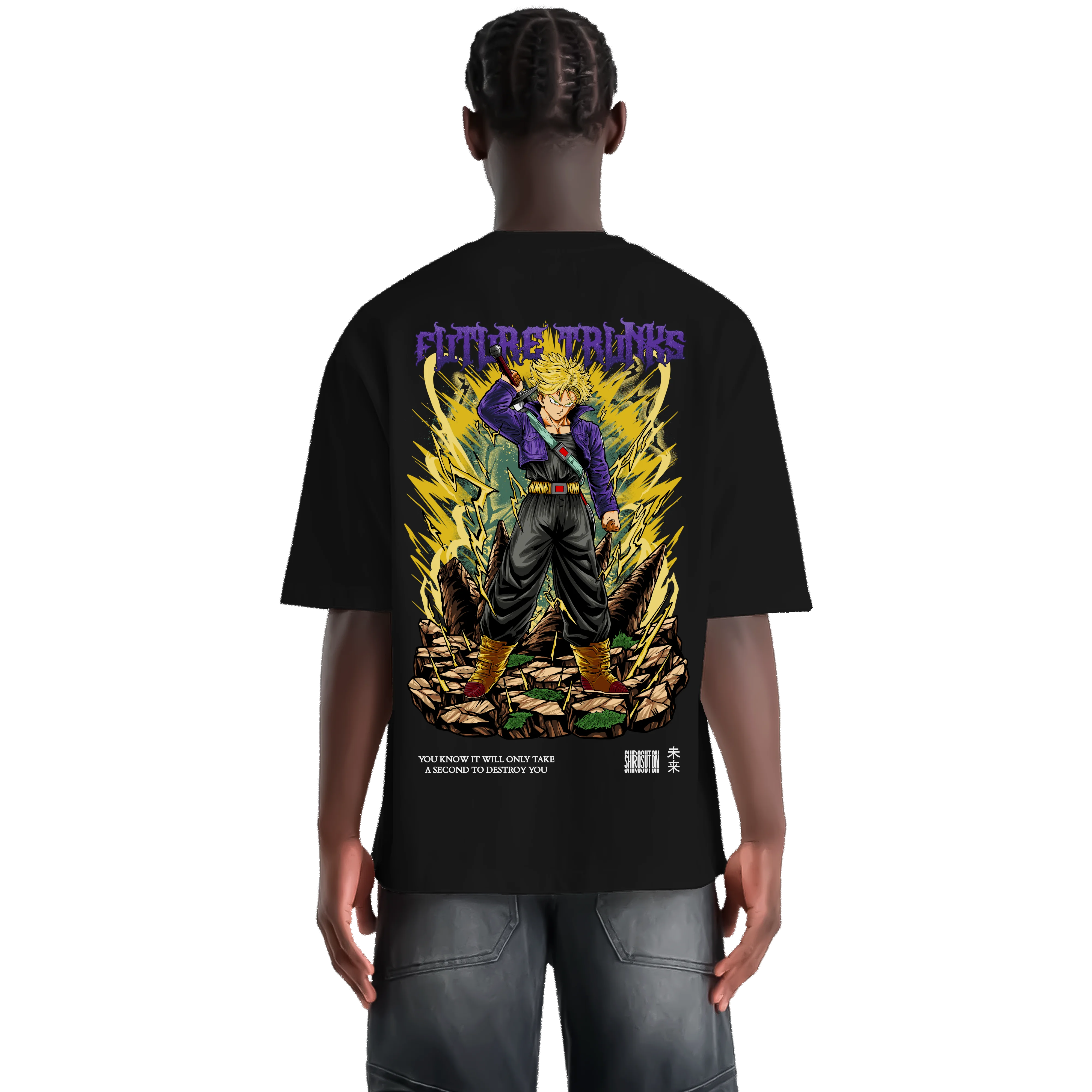 Dragon Ball Trunks T-Shirt im Oversized-Stil – Hochwertiges Anime Merchandise für Streetwear Fans und Dragon Ball Liebhaber.