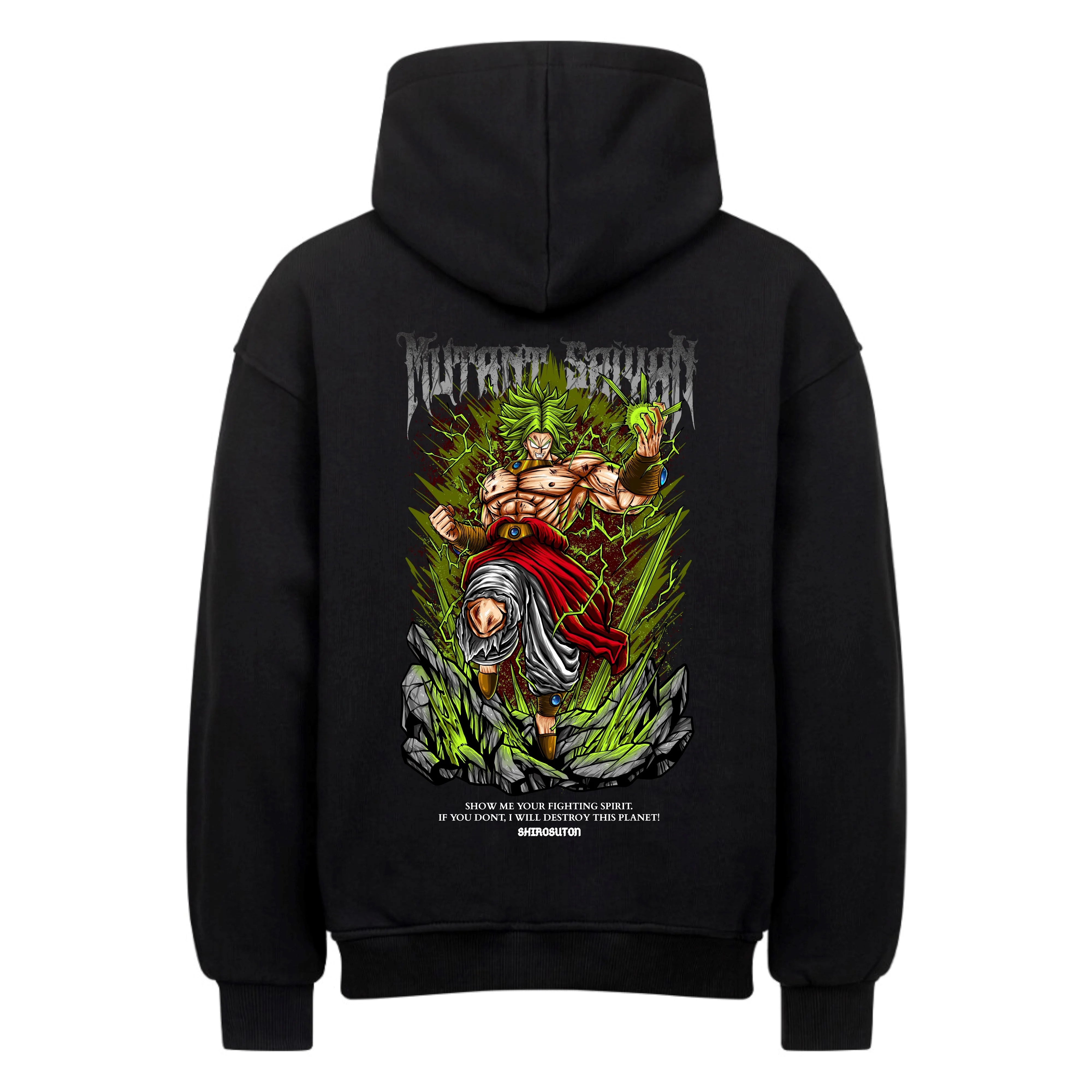 Dragon Ball Broly Mutant Saiyan Hoodie im Oversized-Stil – Hochwertiges Anime Merchandise für Streetwear Fans und Dragon Ball Liebhaber