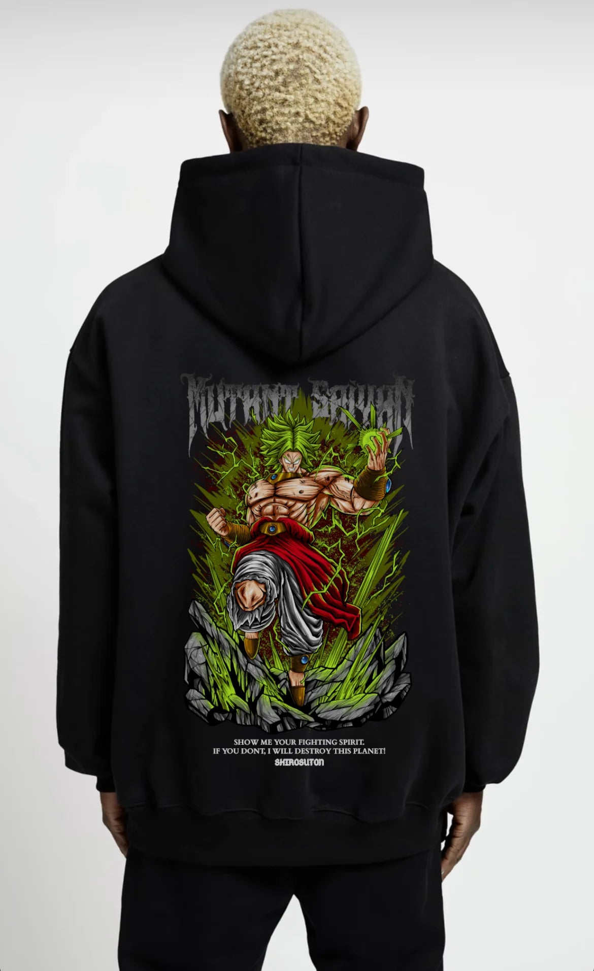 Dragon Ball Broly Mutant Saiyan Hoodie im Oversized-Stil – Hochwertiges Anime Merchandise für Streetwear Fans und Dragon Ball Liebhaber