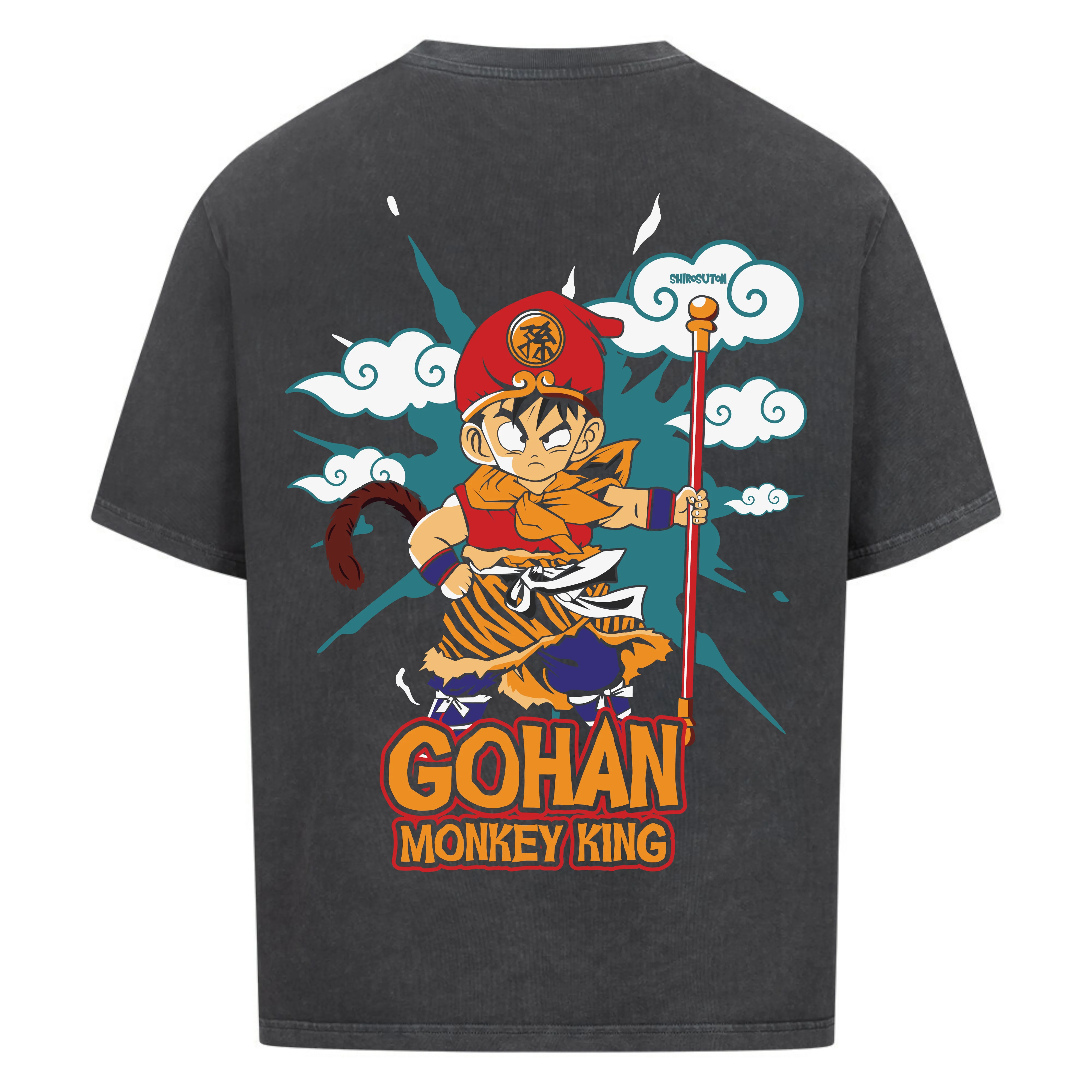 Gohan Tshirt im Oversized Stil - Hochwertiges Anime Merchandise für Streetwear und Dragon Ball Liebbhaber