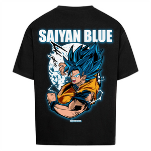 Drago Ball Gku Super Saiyan Blue Tshirt im Oversized Stil - Hochwertiges Anime Merchandise für Streetewar Fans und Dragonball Liebhaber