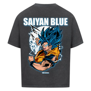 Drago Ball Gku Super Saiyan Blue Tshirt im Oversized Stil - Hochwertiges Anime Merchandise für Streetewar Fans und Dragonball Liebhaber