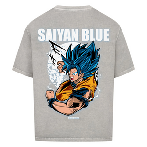 Drago Ball Gku Super Saiyan Blue Tshirt im Oversized Stil - Hochwertiges Anime Merchandise für Streetewar Fans und Dragonball Liebhaber