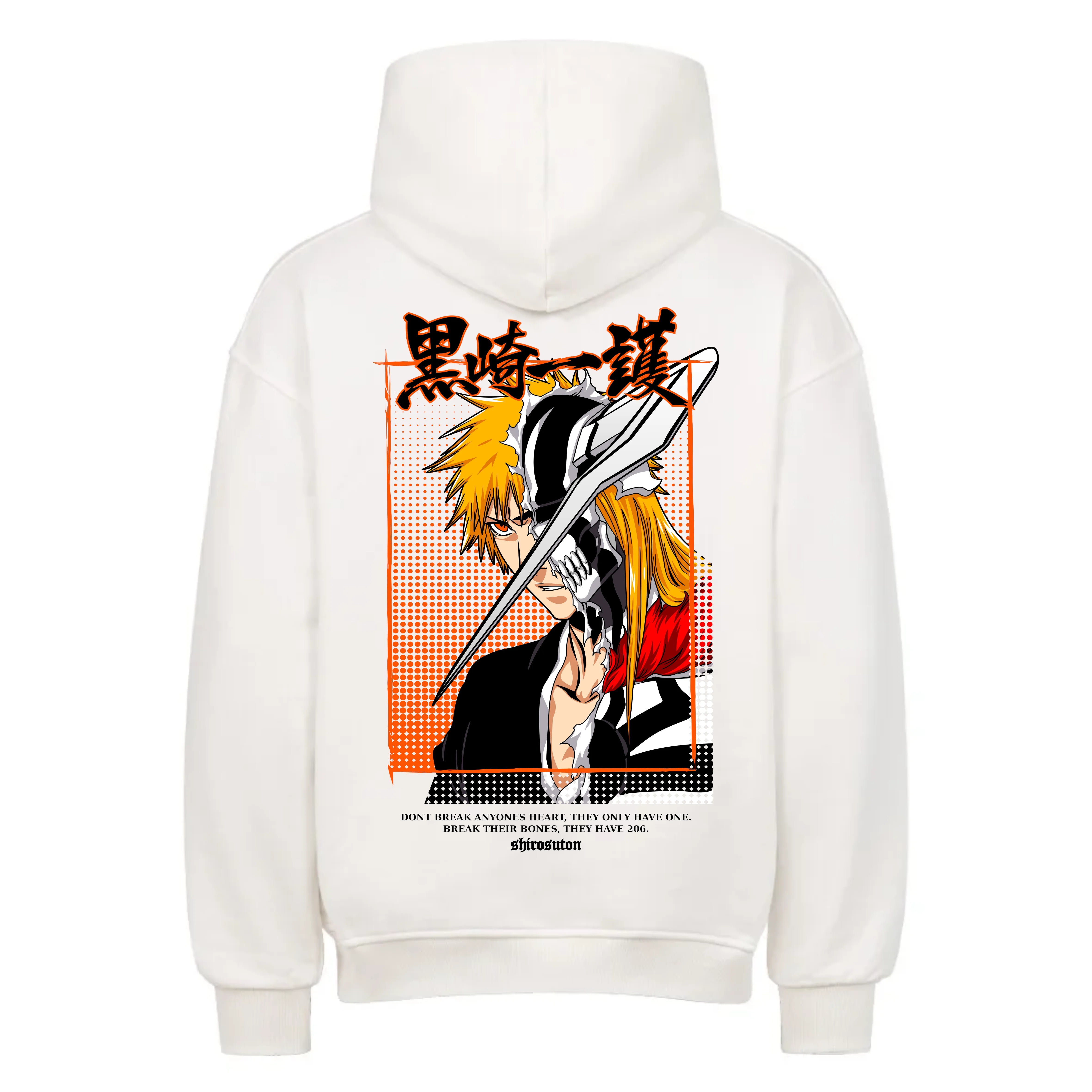 Bleach Ichigo Hoodie im Oversized-Stil – Hochwertiges Anime Merchandise für Streetwear Fans und Bleach Liebhaber.