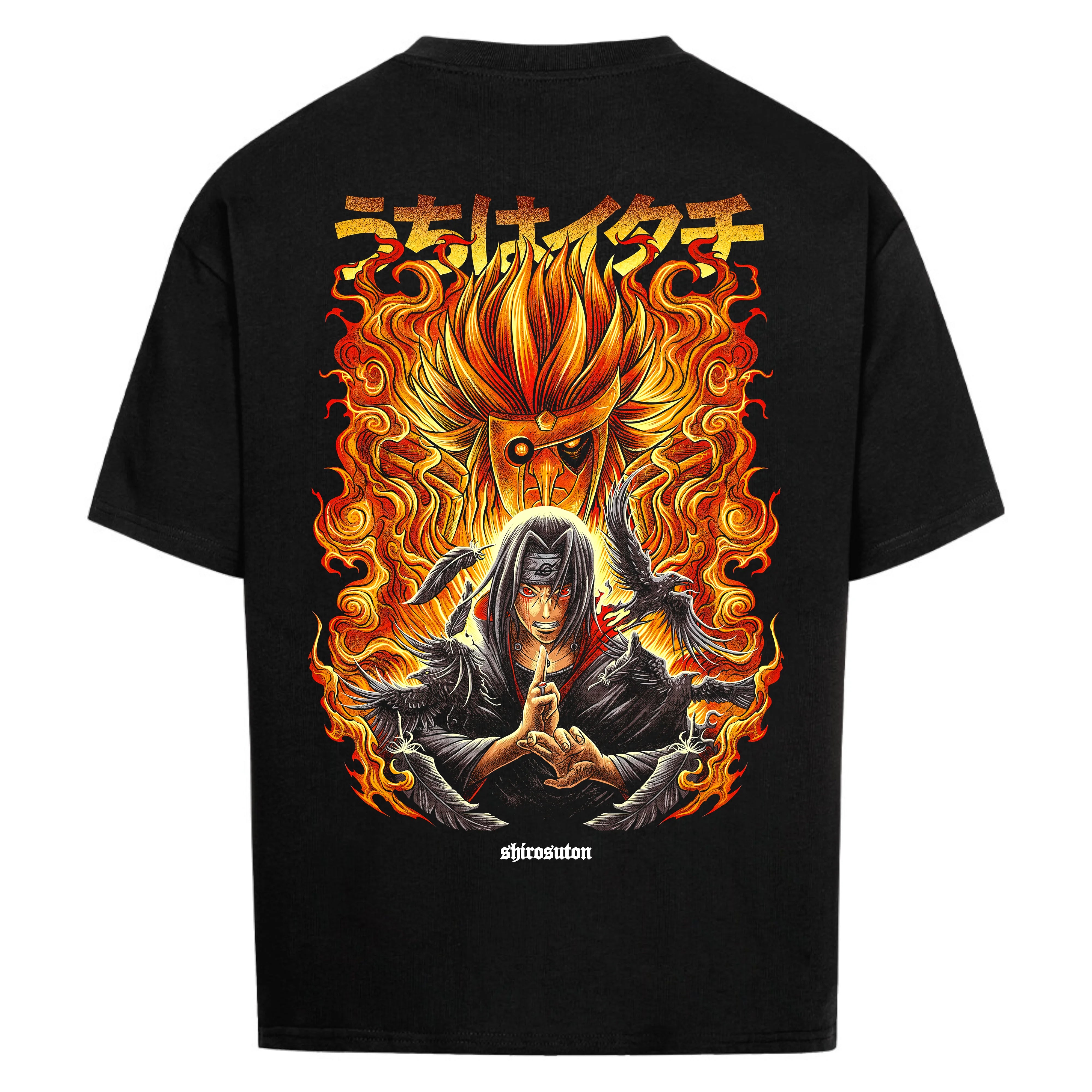 Itachi T-Shirt im Oversized-Stil – Hochwertiges Anime Merchandise für Streetwear Fans und Naruto & Itachi Liebhaber.