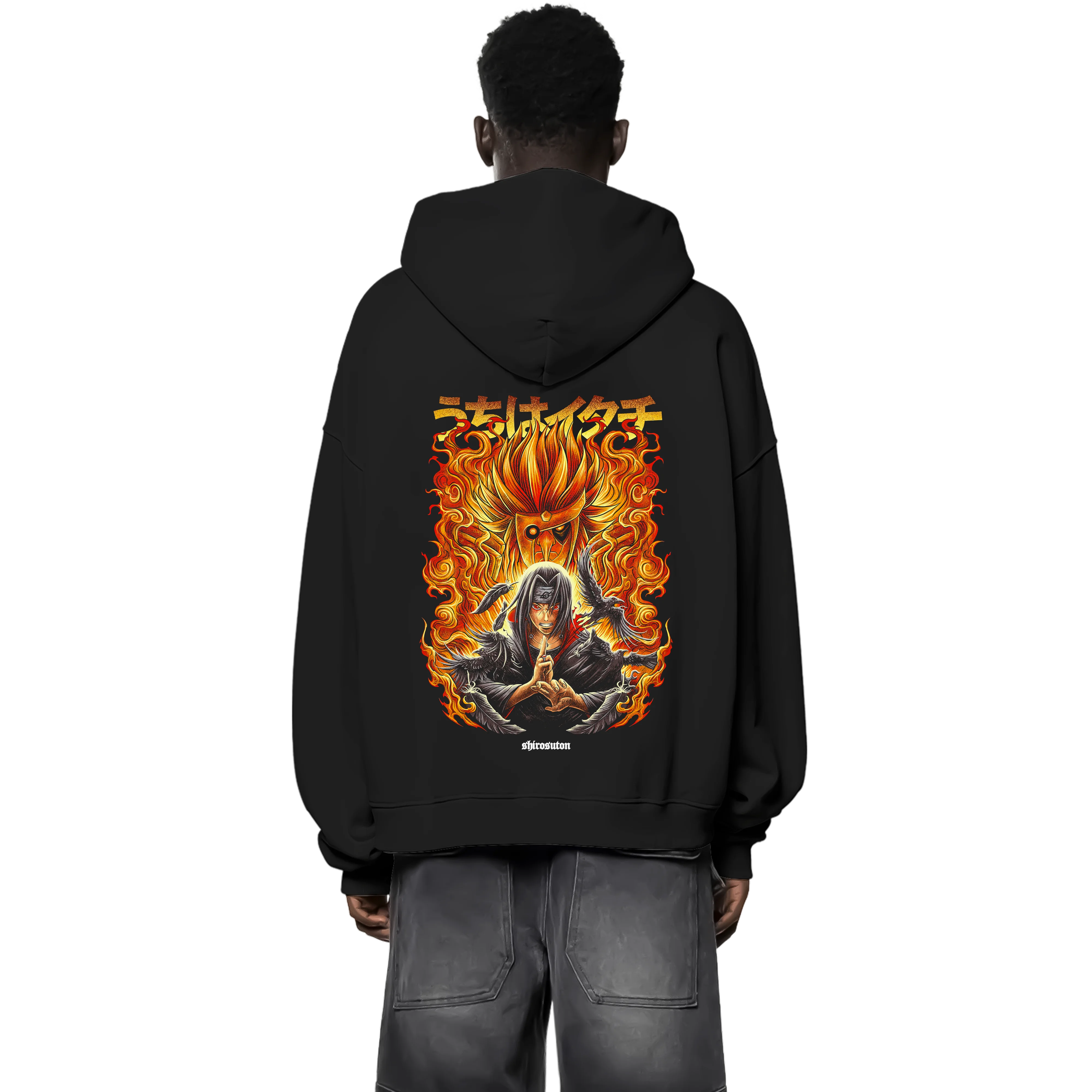 Naruto Itachi Hoodie im Oversized-Stil – Hochwertiges Anime Merchandise für Streetwear Fans und Itachi Liebhaber.