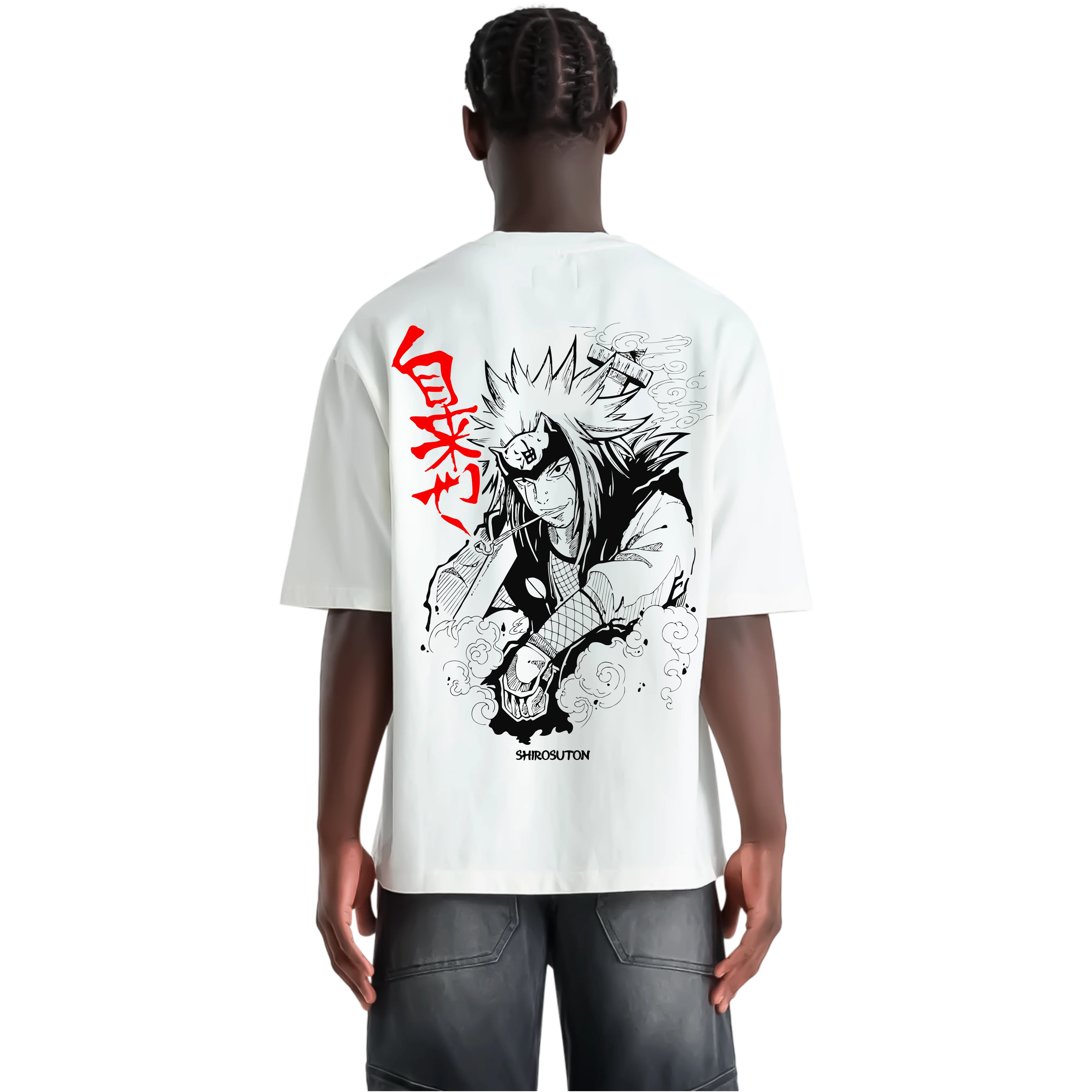 Jiraiya T-Shirt im Oversized-Stil – Hochwertiges Anime Merchandise für Streetwear Fans und Naruto Liebhaber.