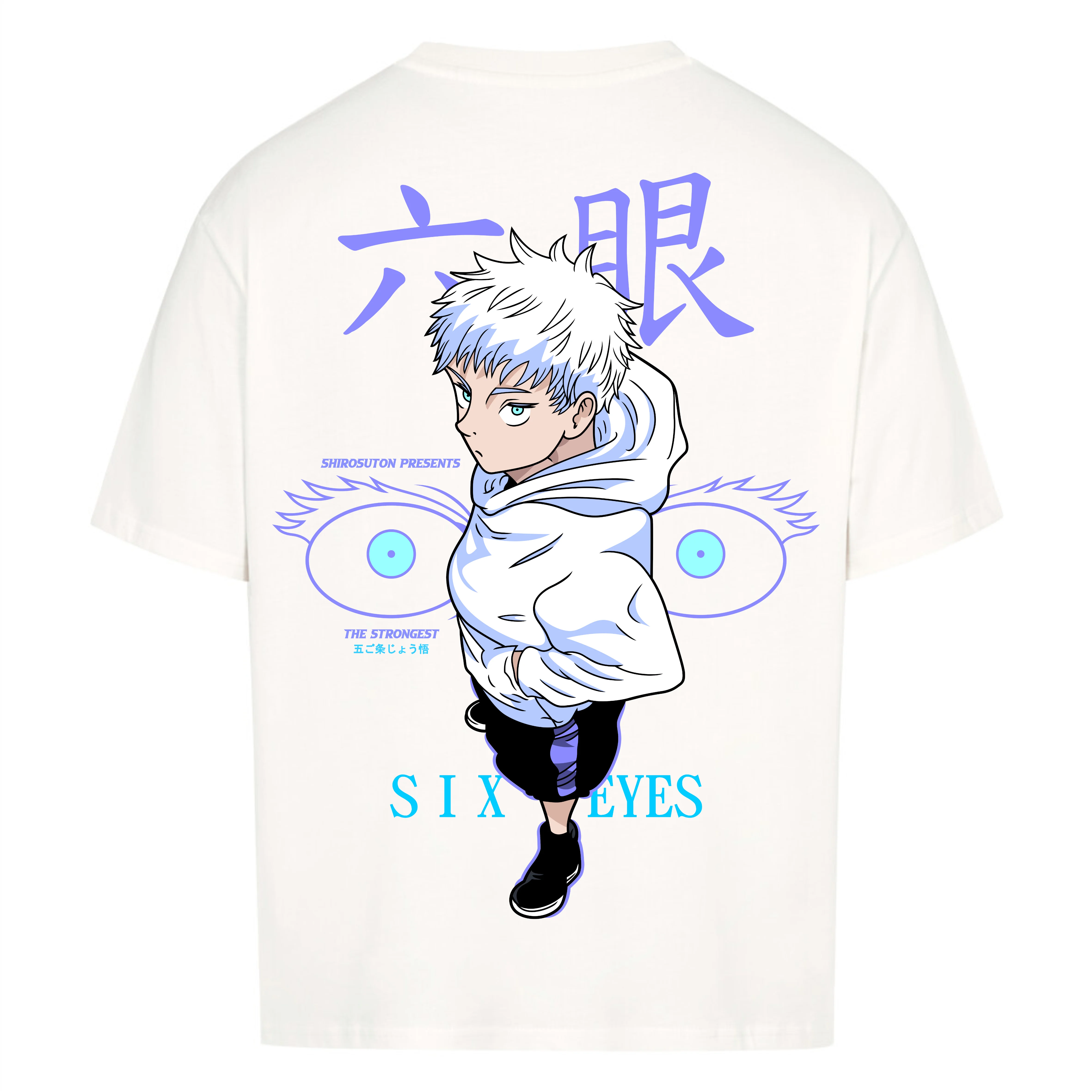 Jujutsu Kaisen Gojo T-Shirt im Oversized-Stil – Hochwertiges Anime Merchandise für Streetwear Fans und Jujutsu Kaisen Liebhaber.