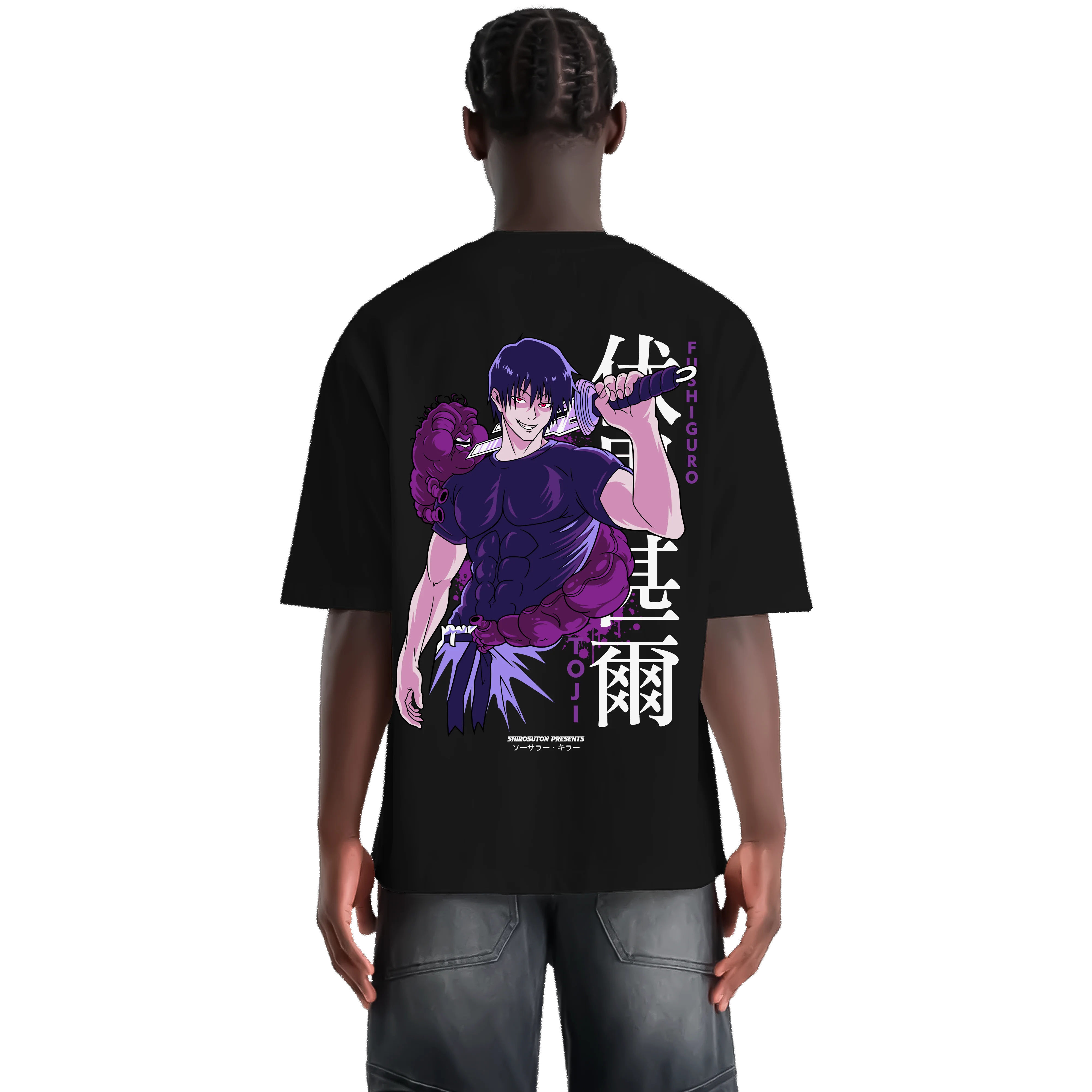 Jujutsu Kaisen Toji T-Shirt im Oversized-Stil – Hochwertiges Anime Merchandise für Streetwear Fans und Jujutsu Kaisen Liebhaber.