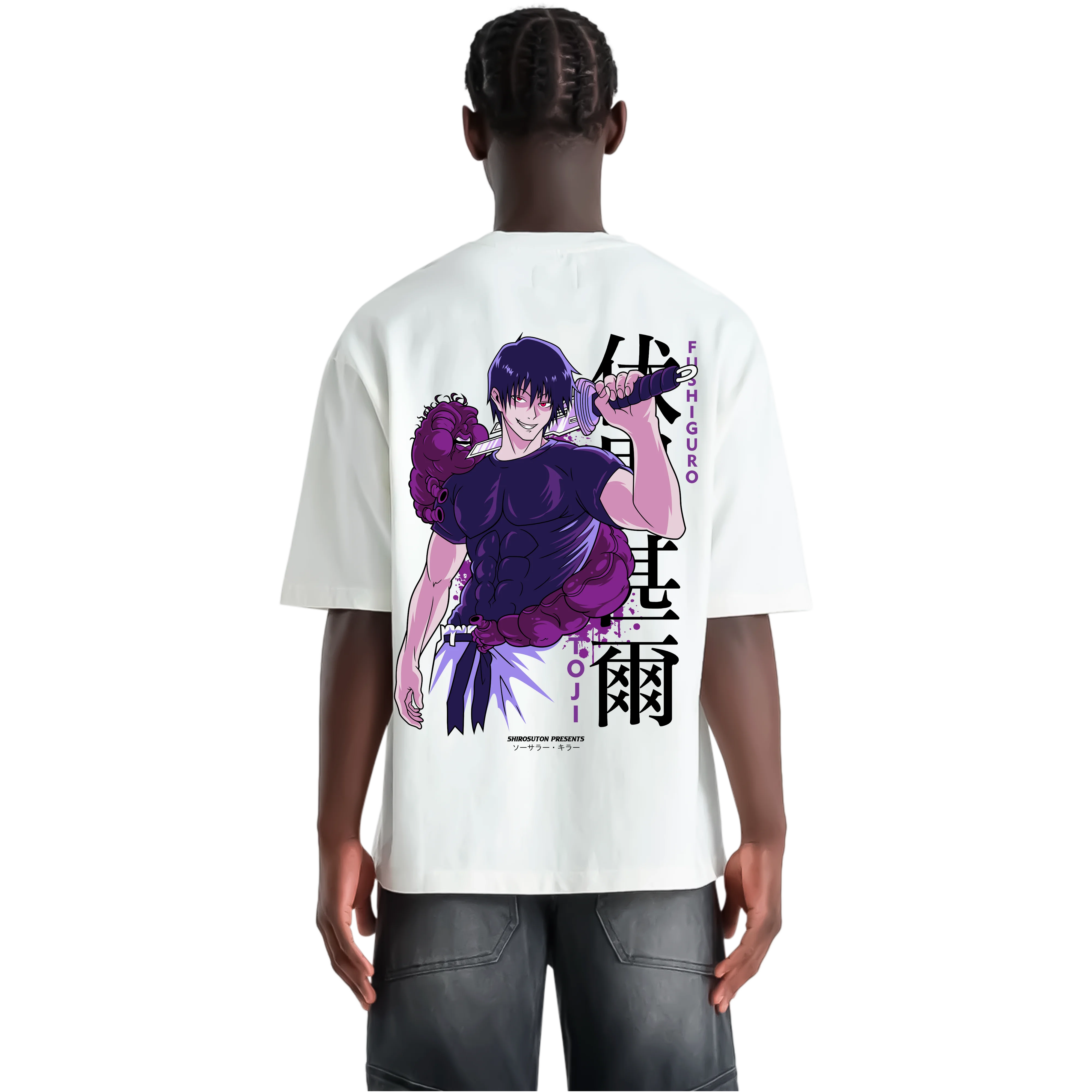 Jujutsu Kaisen Toji T-Shirt im Oversized-Stil – Hochwertiges Anime Merchandise für Streetwear Fans und Jujutsu Kaisen Liebhaber.