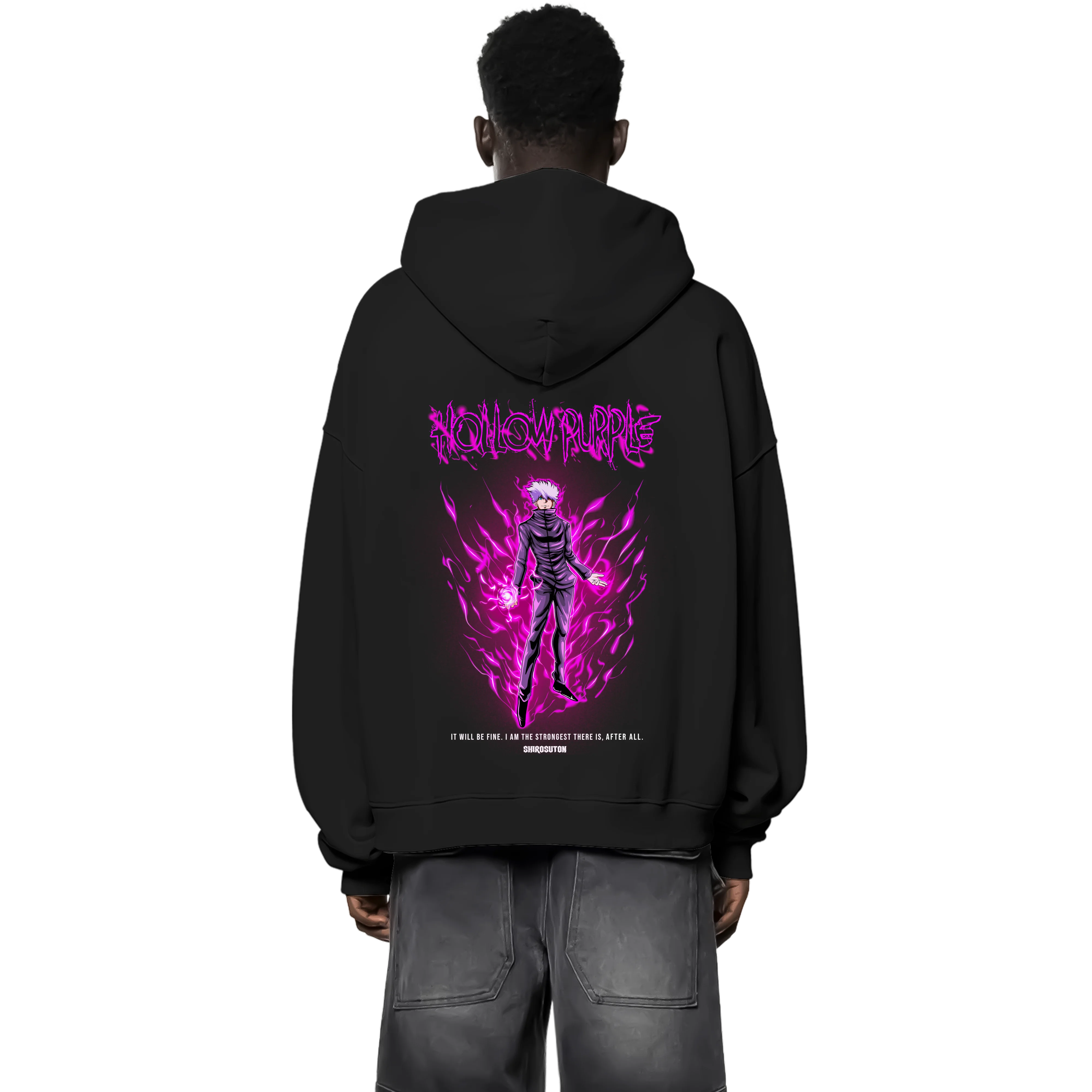 Jujutsu Kaisen Gojo Zip Hoodie im Oversized-Stil – Hochwertiges Anime Merchandise für Streetwear Fans und Jujutsu Kaisen Liebhaber