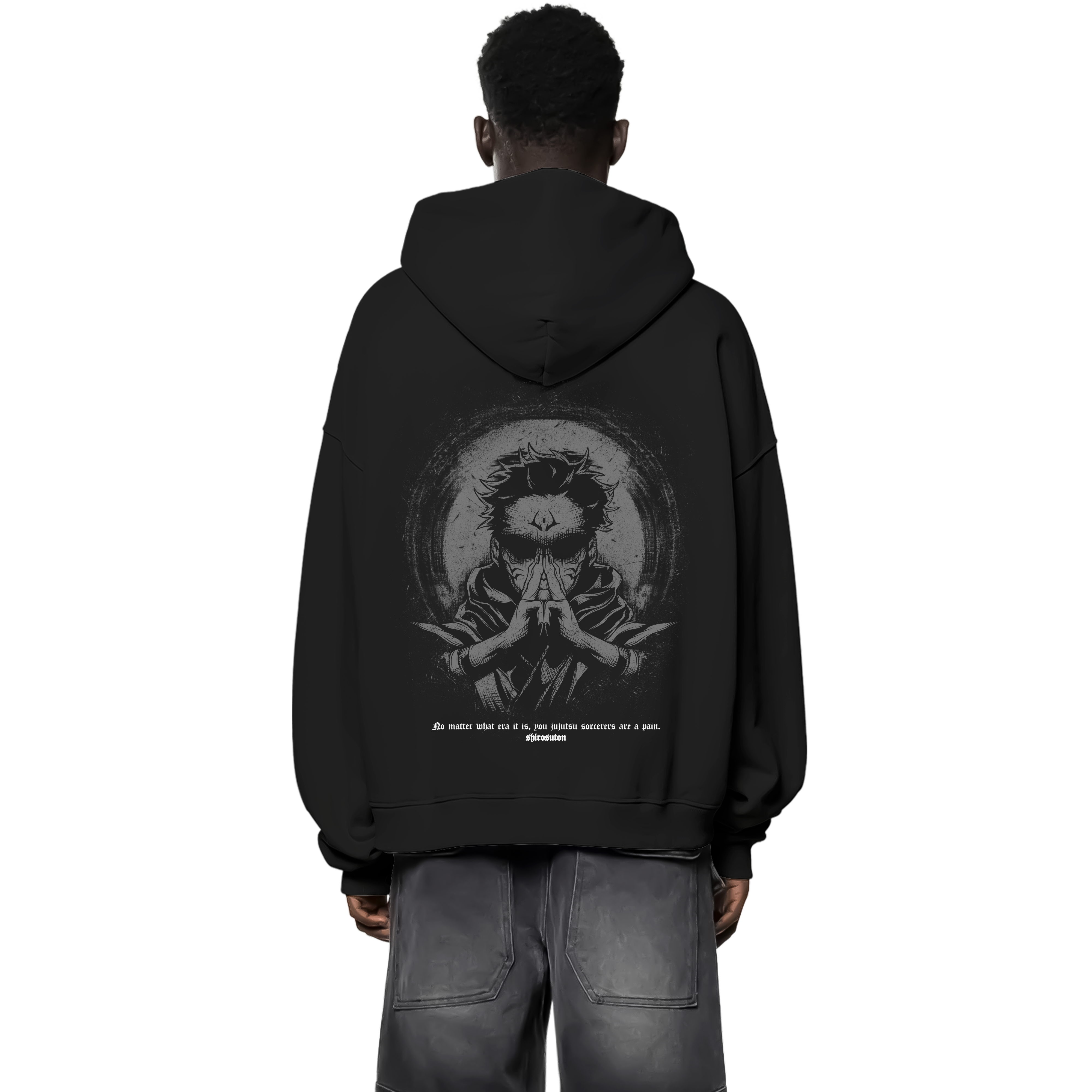 Jujutsu Kaisen Sukuna Zip Hoodie im Oversized-Stil – Hochwertiges Anime Merchandise für Streetwear Fans und Jujutsu Kaisen Liebhaber