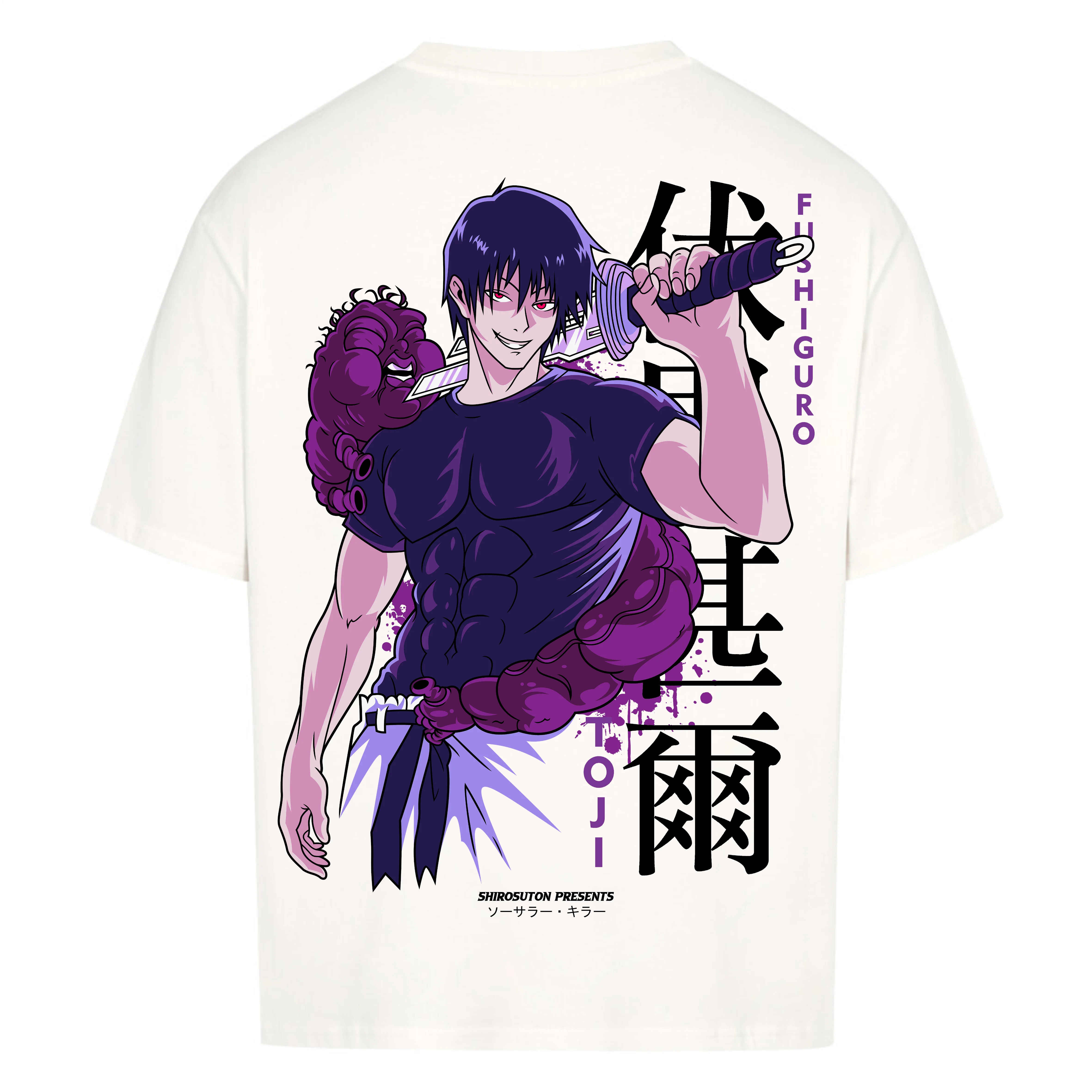 Jujutsu Kaisen Toji T-Shirt im Oversized-Stil – Hochwertiges Anime Merchandise für Streetwear Fans und Jujutsu Kaisen Liebhaber.