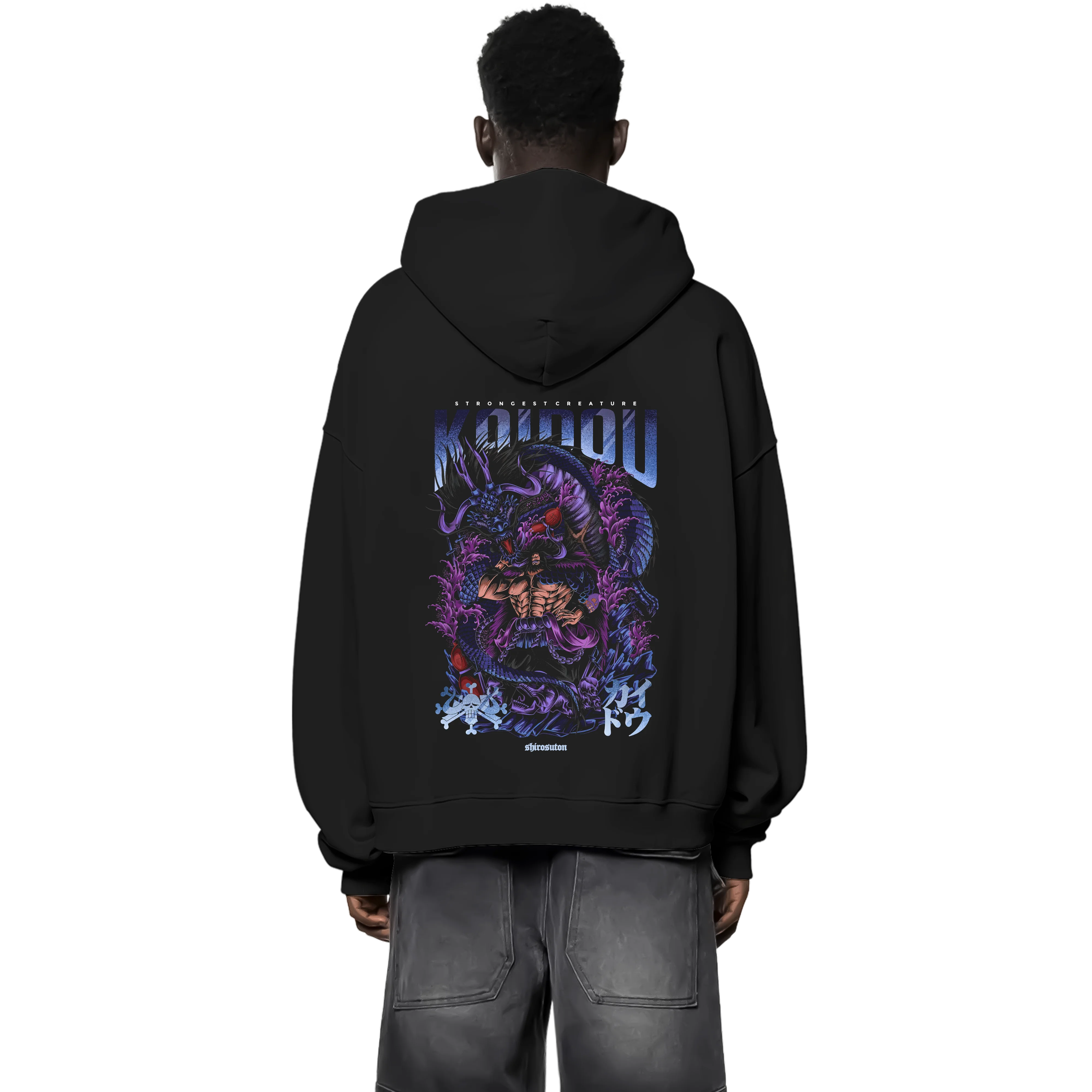 One Piece Kaido Zip Hoodie im Oversized-Stil – Hochwertiges Anime Merchandise für Streetwear Fans und One Piece Liebhaber