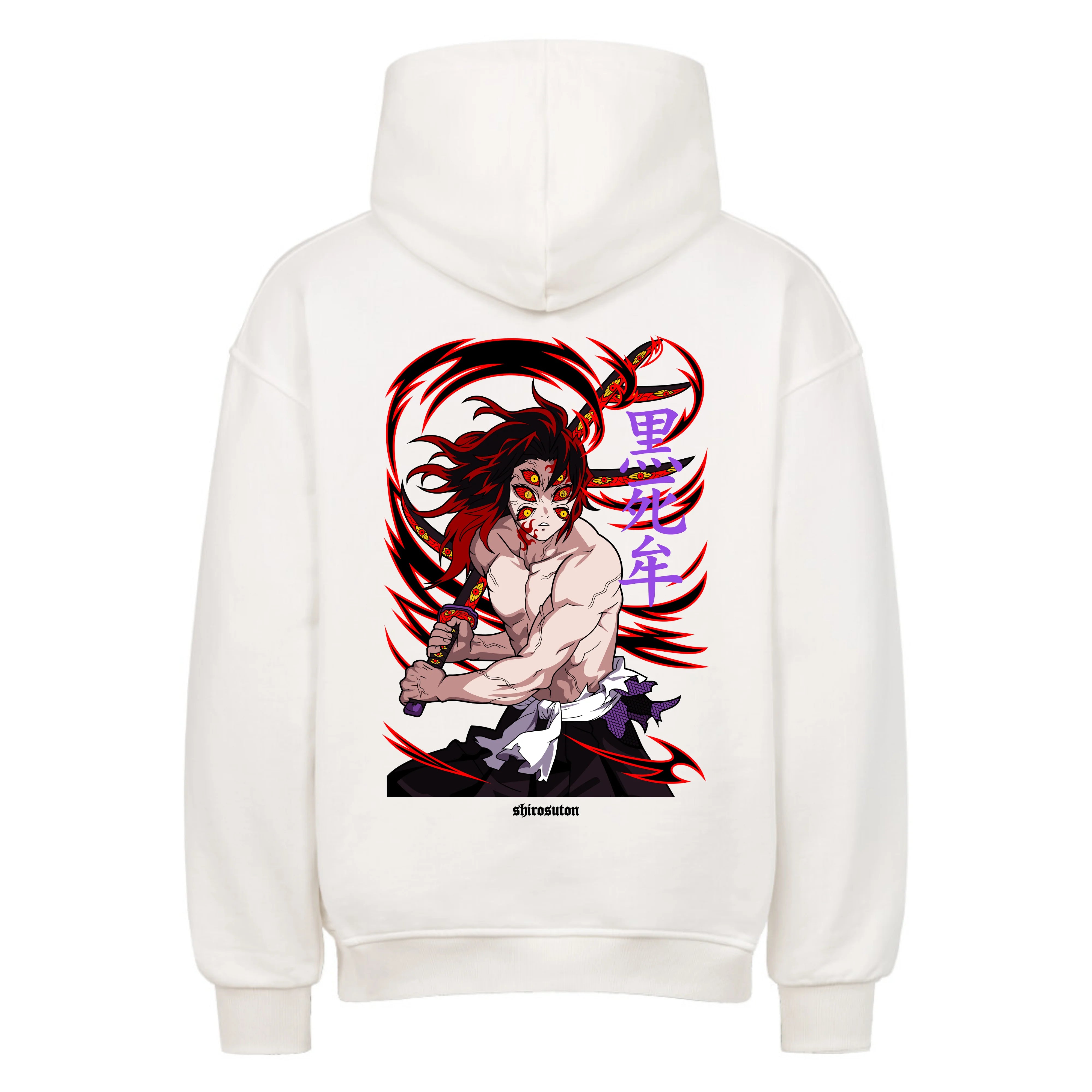 Demon Slayer Kokushibo Hoodie im Oversized-Stil – Hochwertiges Anime Merchandise für Streetwear Fans und Demon Slayer Liebhaber