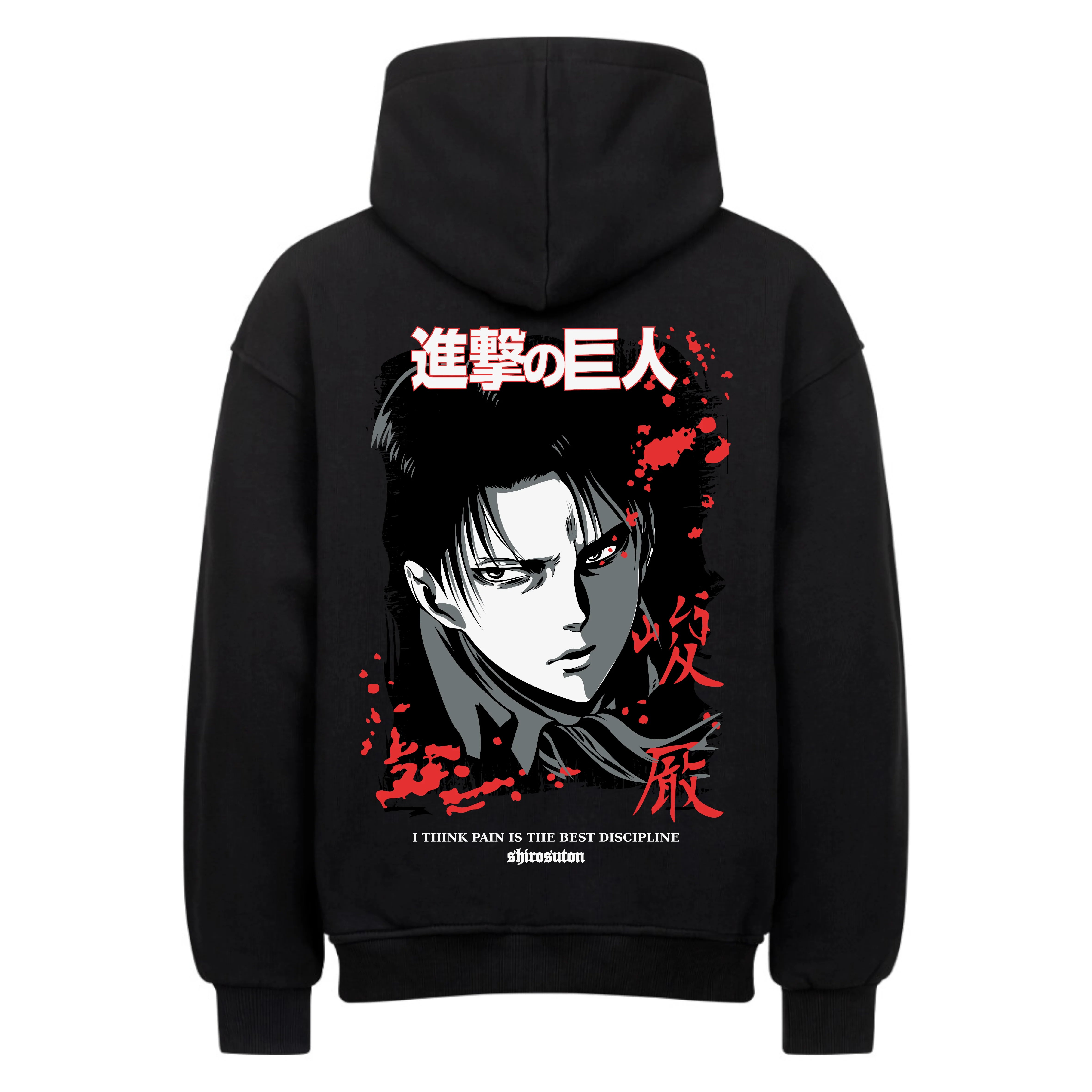 Attack on Titan Levi Hoodie im Oversized-Stil – Hochwertiges Anime Merchandise für Streetwear Fans und Attack on Titan Liebhaber