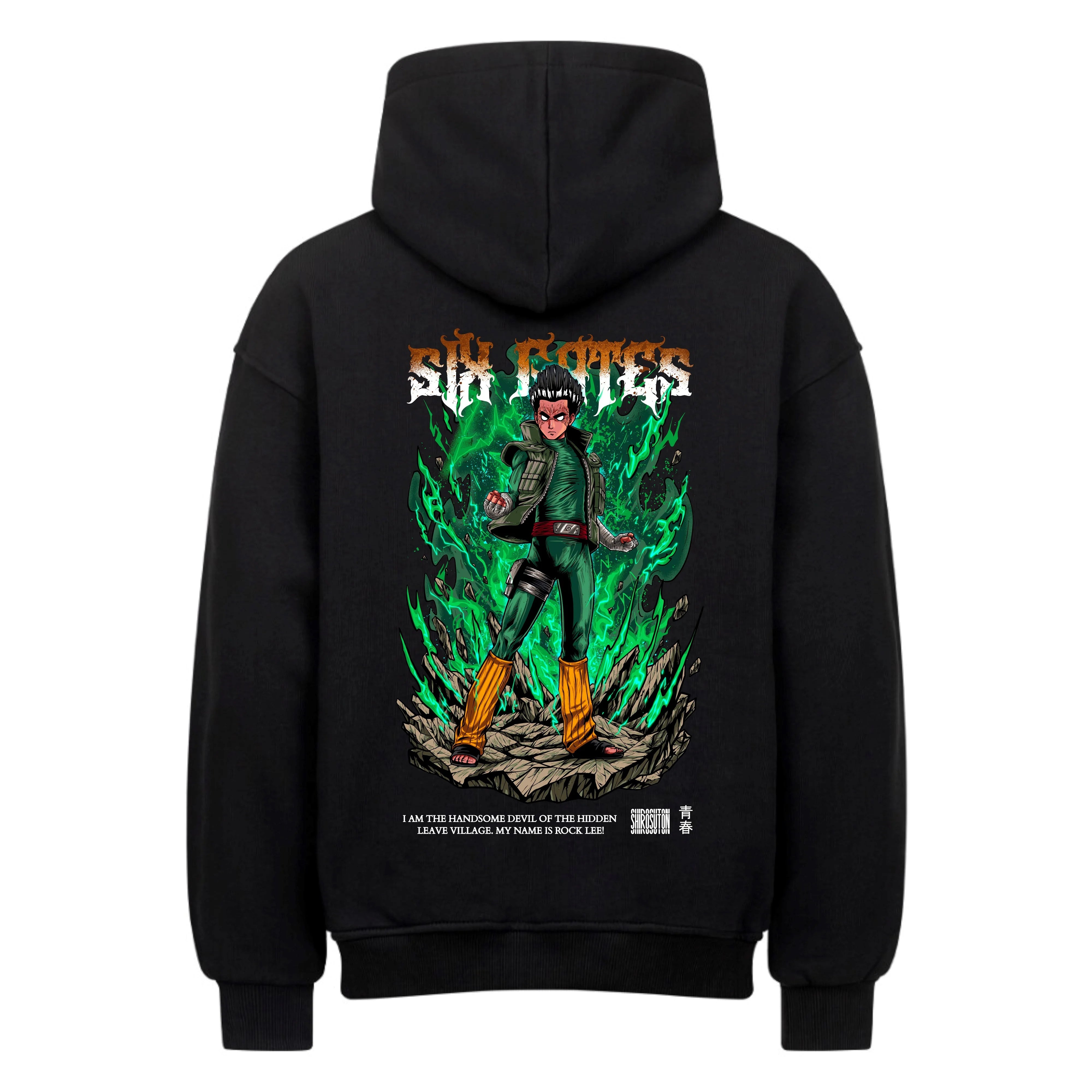 Rock Lee Hoodie im Oversized-Stil – Hochwertiges Anime Merchandise für Streetwear Fans und Naruto Liebhaber