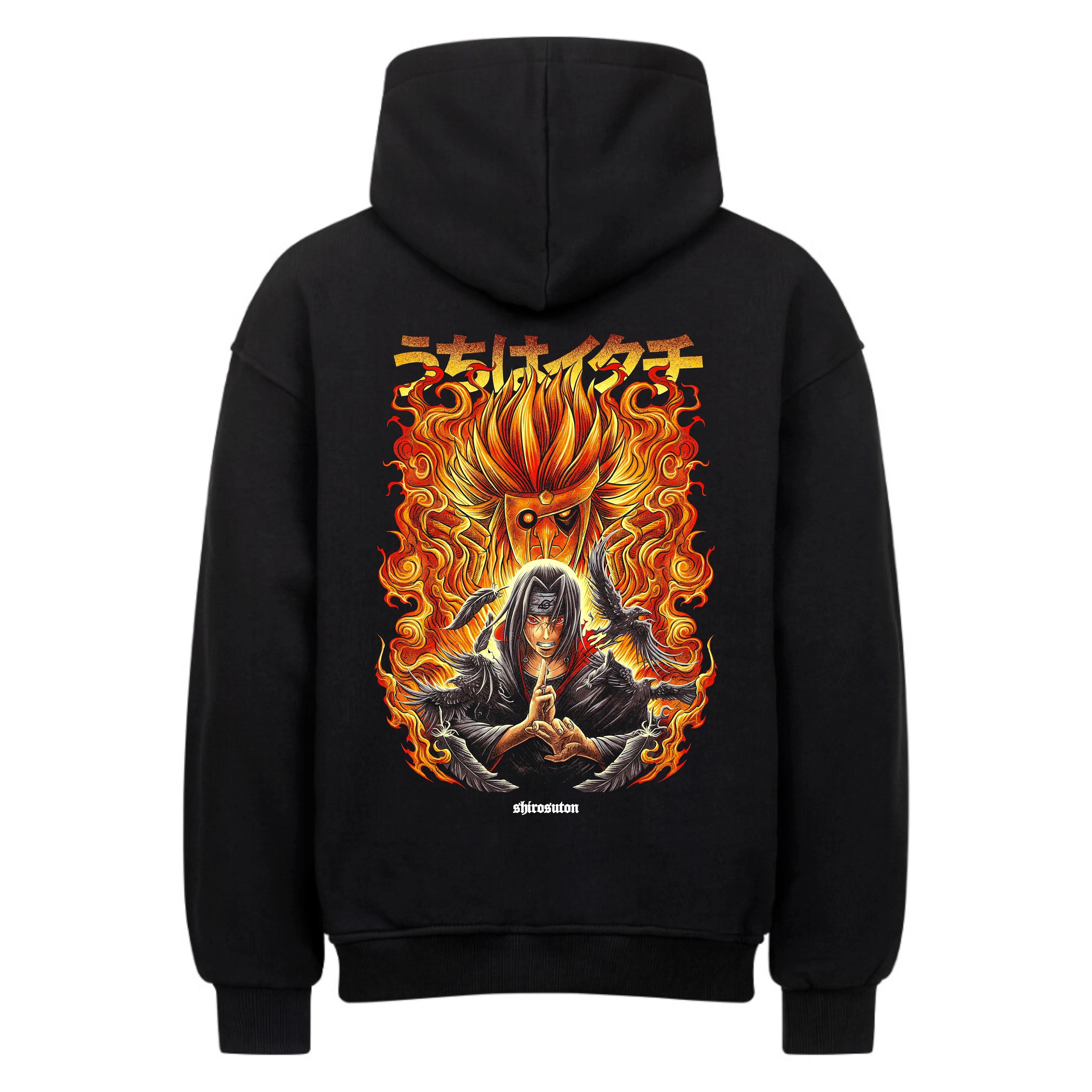 Naruto Itachi Hoodie im Oversized-Stil – Hochwertiges Anime Merchandise für Streetwear Fans und Itachi Liebhaber.