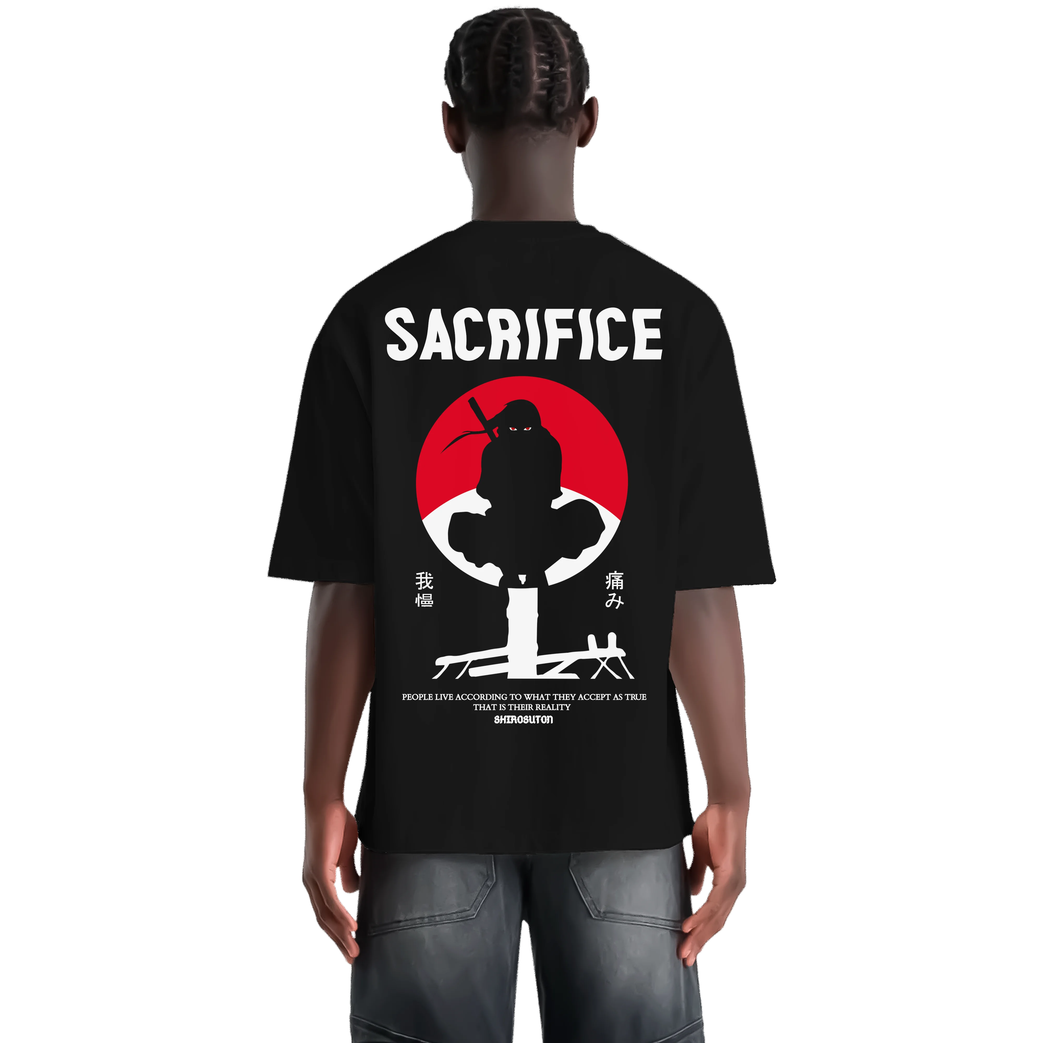 Itachi T-Shirt im Oversized-Stil – Hochwertiges Anime Merchandise für Streetwear Fans und Naruto & Itachi Liebhaber.