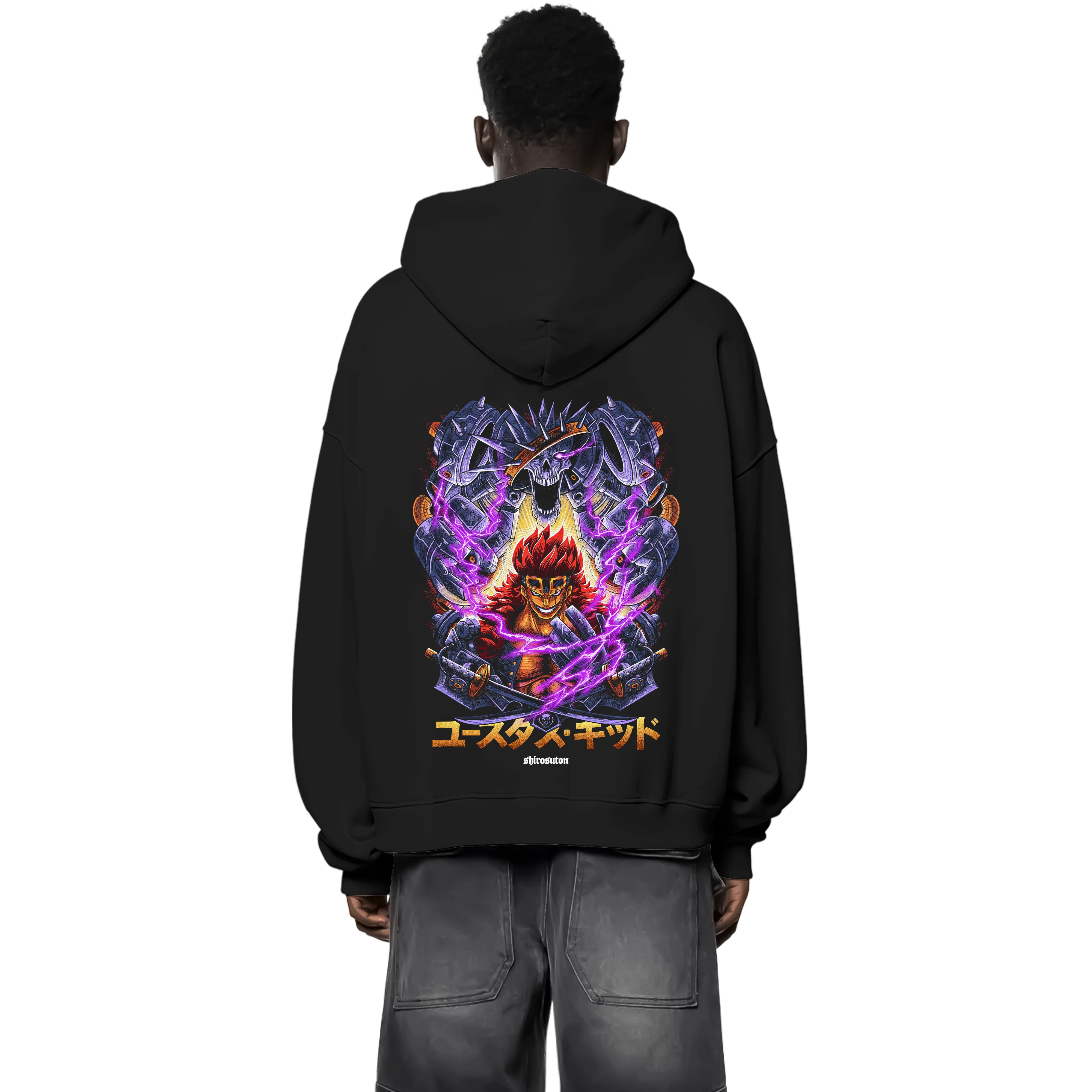 One Piece Eustass Kid Zip Hoodie im Oversized-Stil – Hochwertiges Anime Merchandise für Streetwear Fans und One Piece Liebhaber