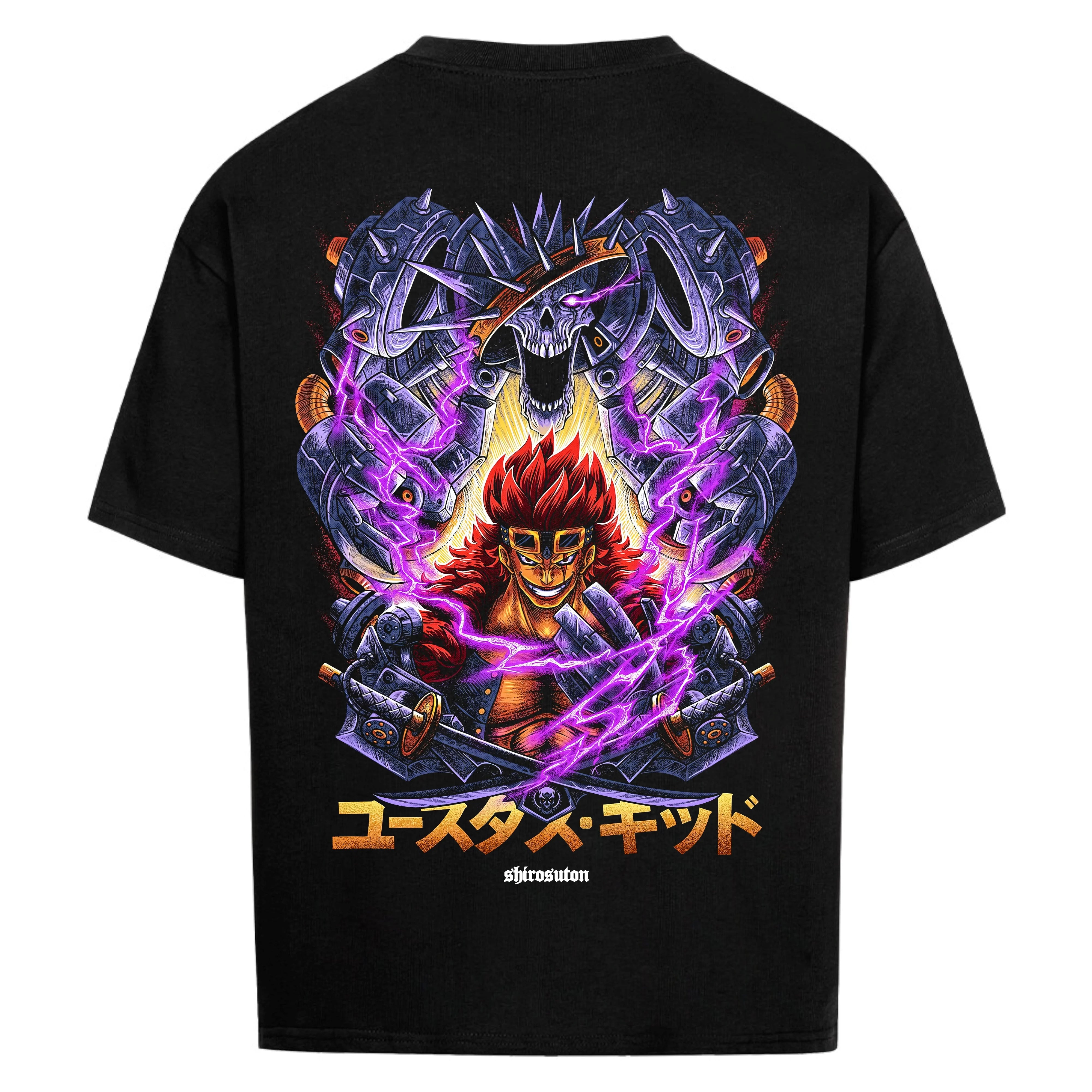 One Piece Eustass Kid T-Shirt im Oversized-Stil – Hochwertiges Anime Merchandise für Streetwear Fans und One Piece Liebhaber.