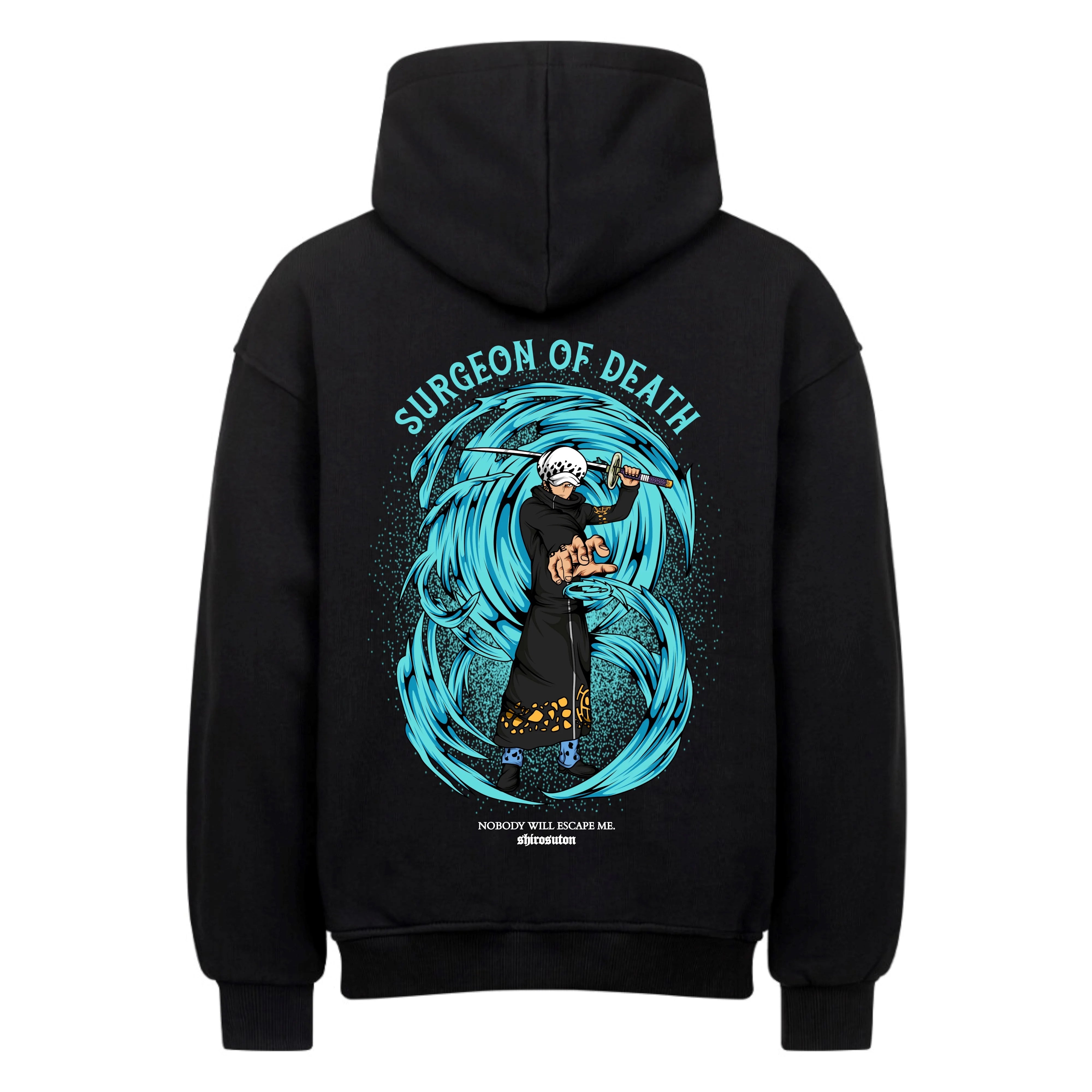 One Piece Law Hoodie im Oversized-Stil – Hochwertiges Anime Merchandise für Streetwear Fans und One Piece Liebhaber.