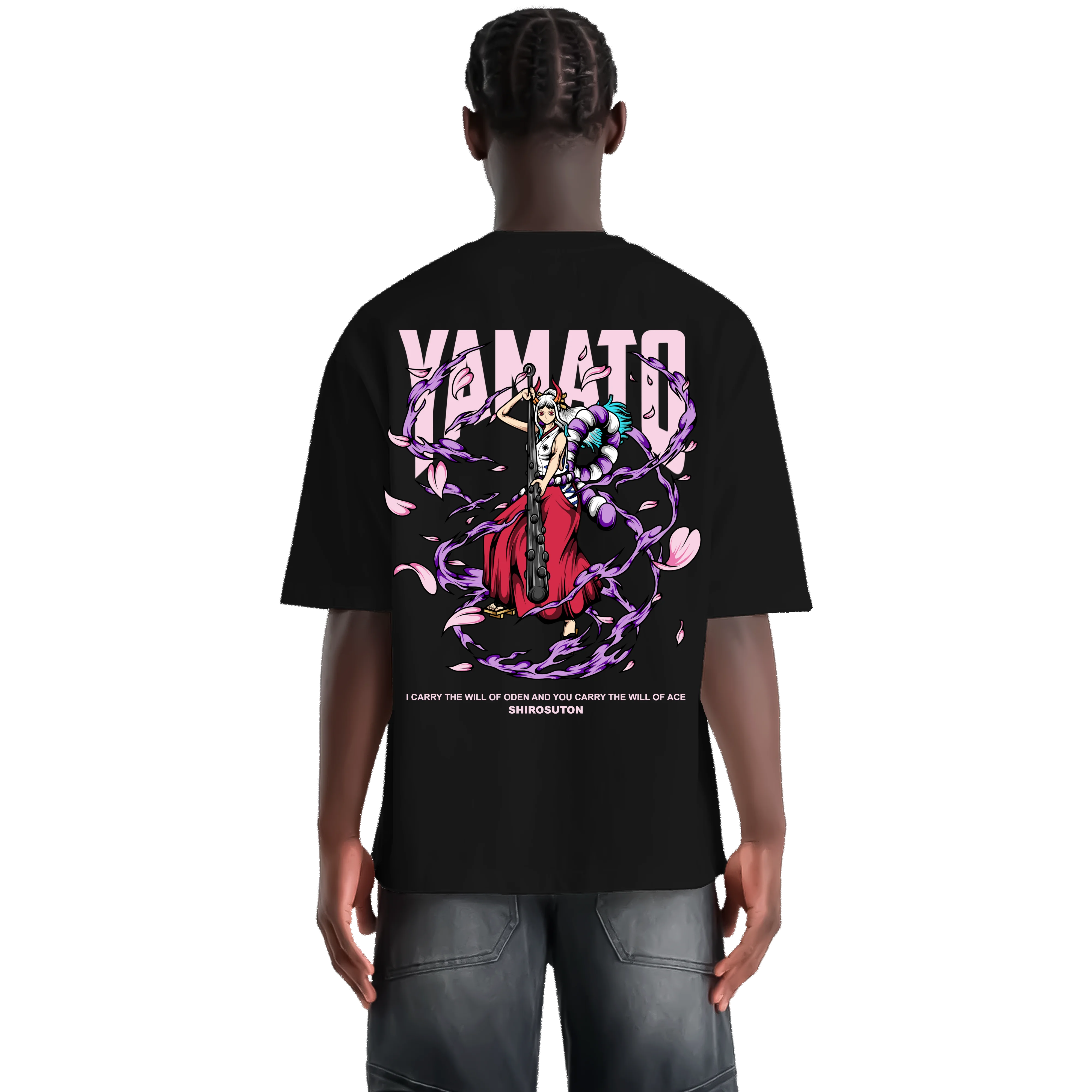 One Piece Yamato T-Shirt im Oversized-Stil – Hochwertiges Anime Merchandise für Streetwear Fans und One Piece Liebhaber.