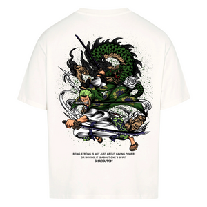 One Piece Zoro T-Shirt im Oversized-Stil – Hochwertiges Anime Merchandise für Streetwear Fans und One Piece Liebhaber.