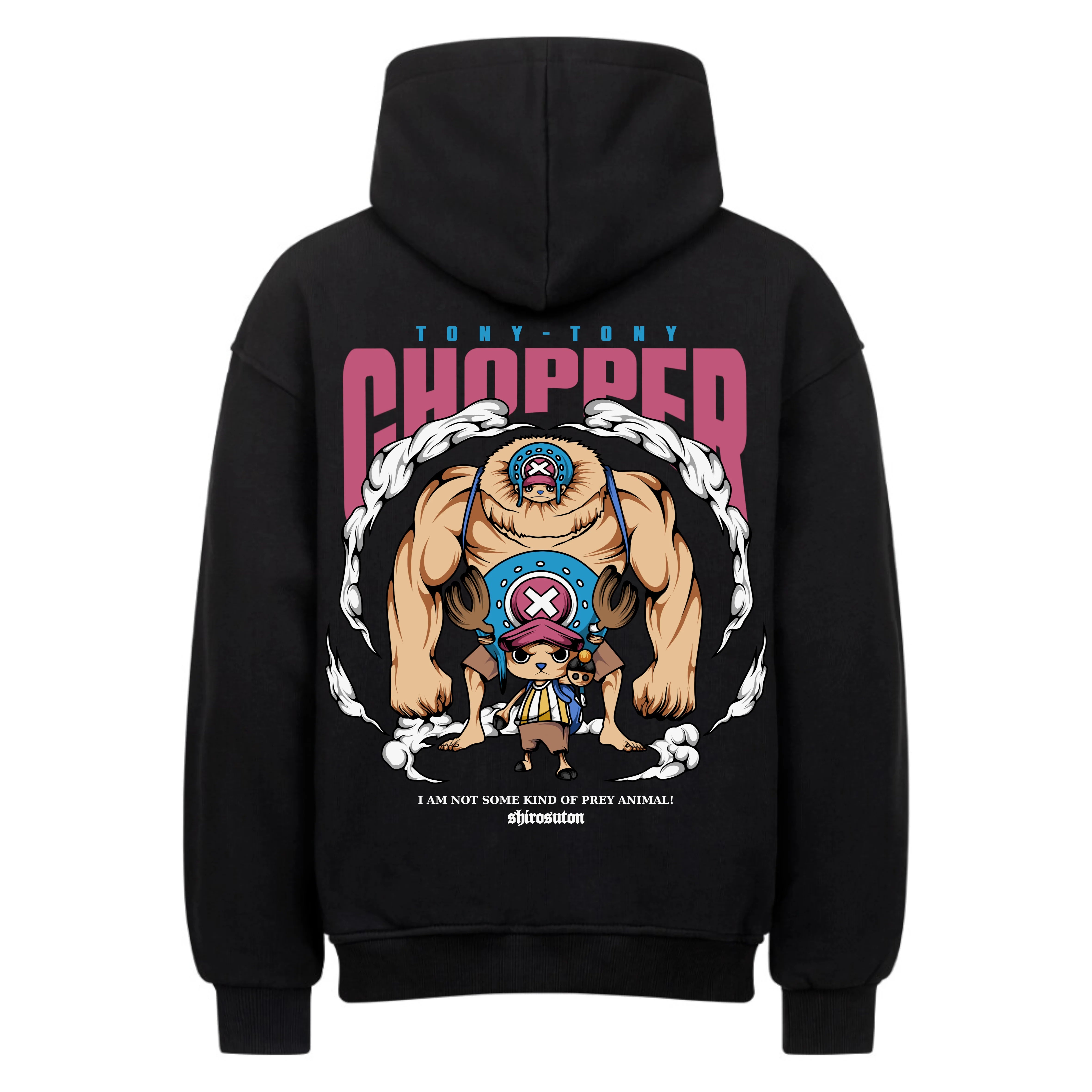 One Piece Chopper Prey Animal Hoodie im Oversized-Stil – Hochwertiges Anime Merchandise für Streetwear Fans und One Piece Liebhaber.