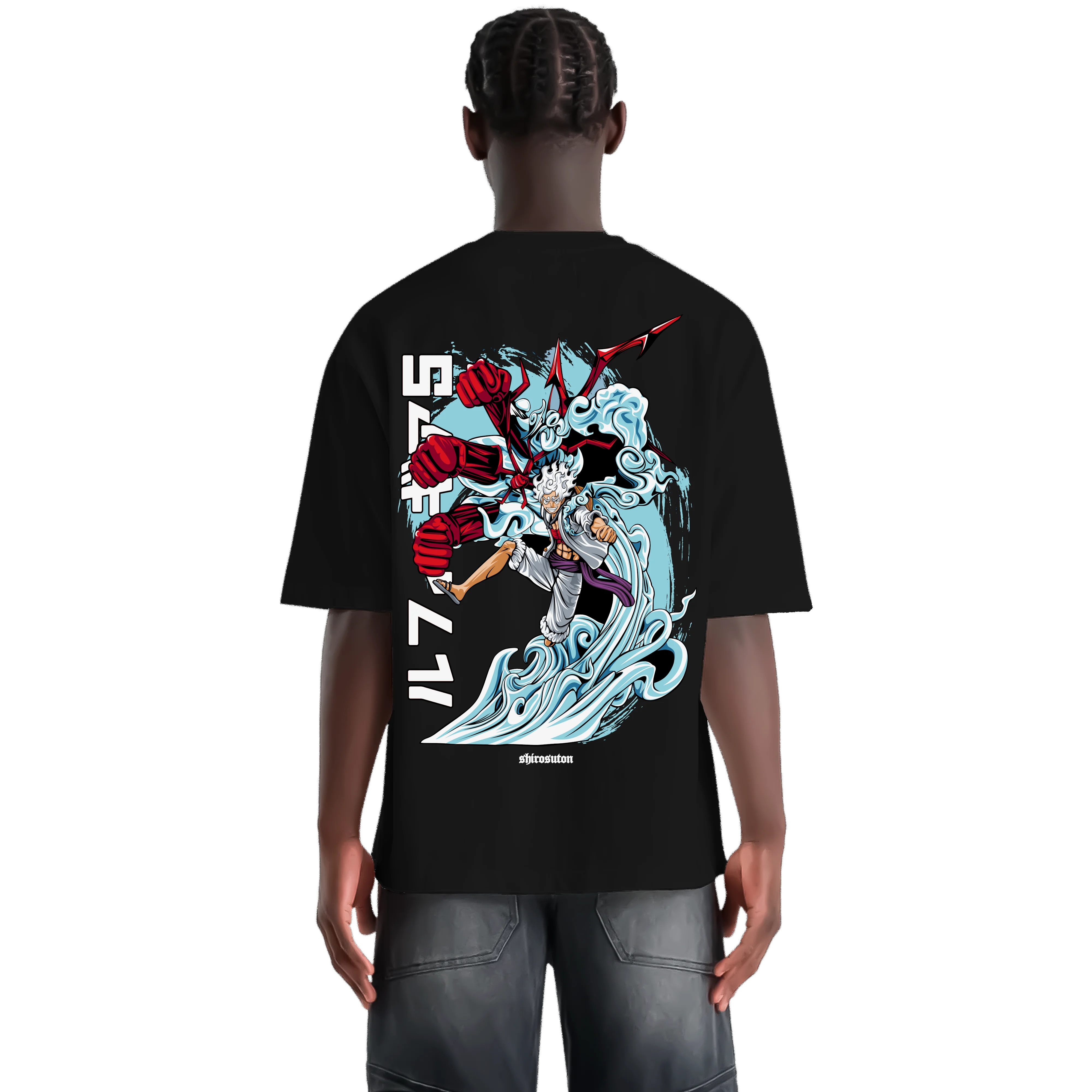 One Piece Luffy T-Shirt im Oversized-Stil – Hochwertiges Anime Merchandise für Streetwear Fans und One Piece Liebhaber.