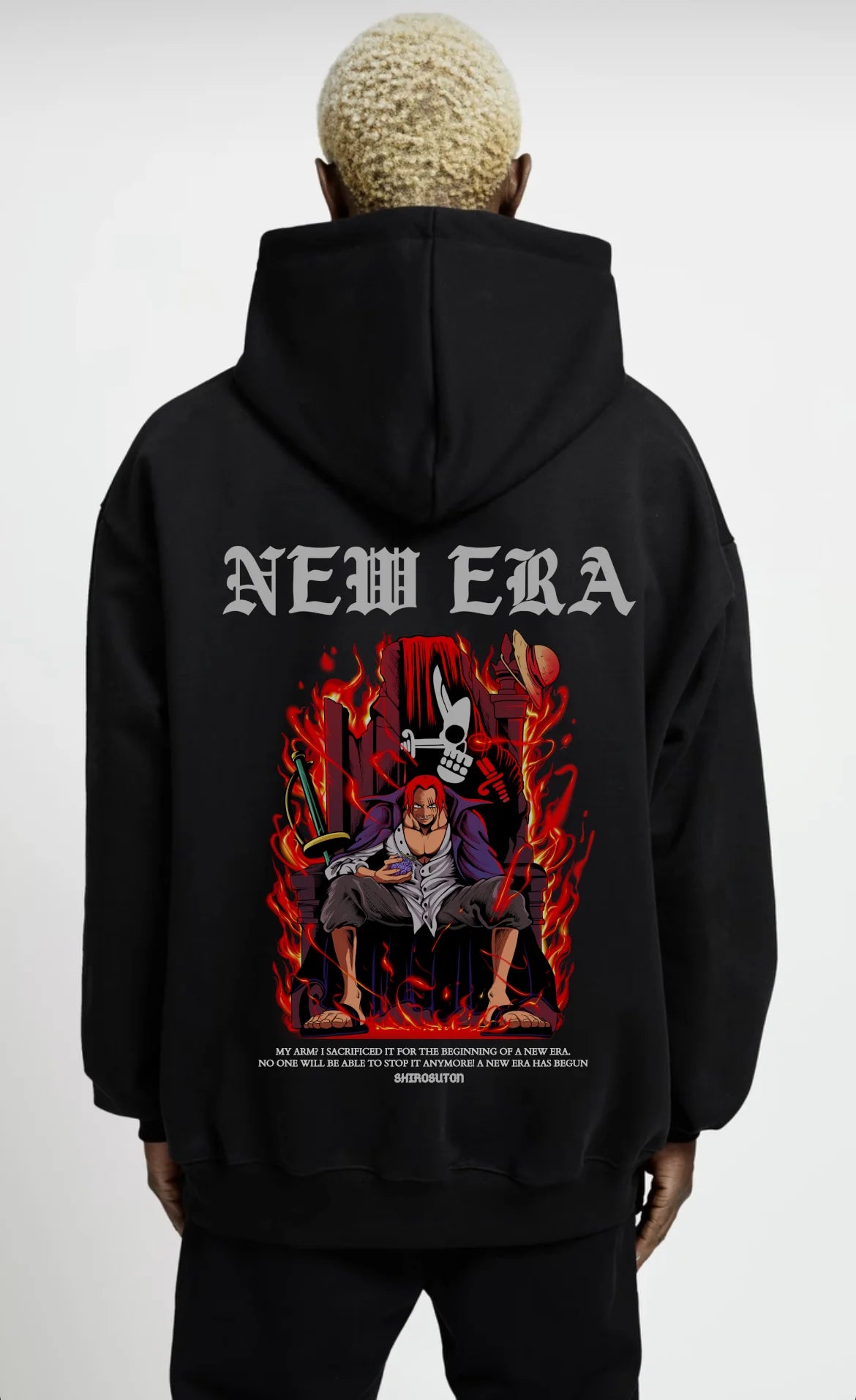 One Piece Shanks Hoodie im Oversized-Stil – Hochwertiges Anime Merchandise für Streetwear Fans und One Piece Liebhaber