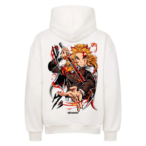 Demon Slayer Rengoku Hoodie im Oversized-Stil – Hochwertiges Anime Merchandise für Streetwear Fans und Demon Slayer Liebhaber