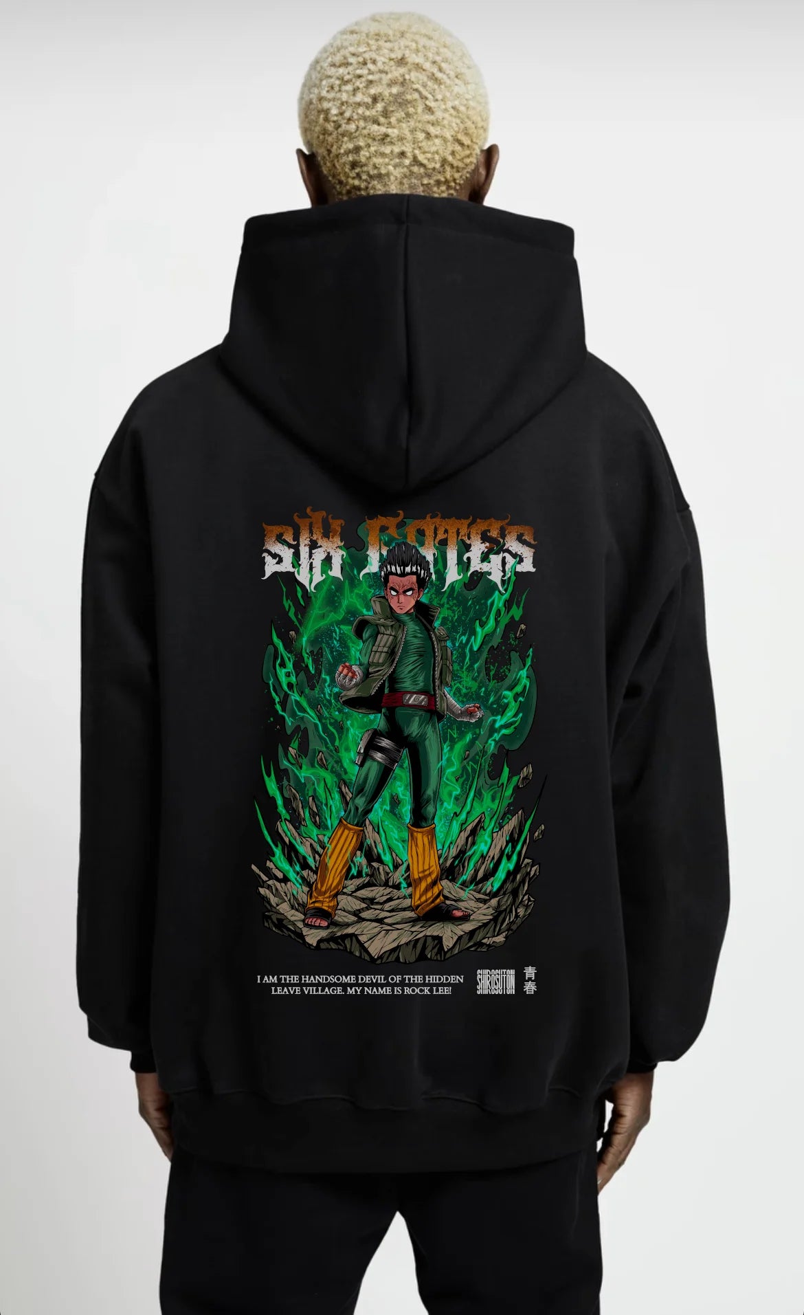 Rock Lee Hoodie im Oversized-Stil – Hochwertiges Anime Merchandise für Streetwear Fans und Naruto Liebhaber