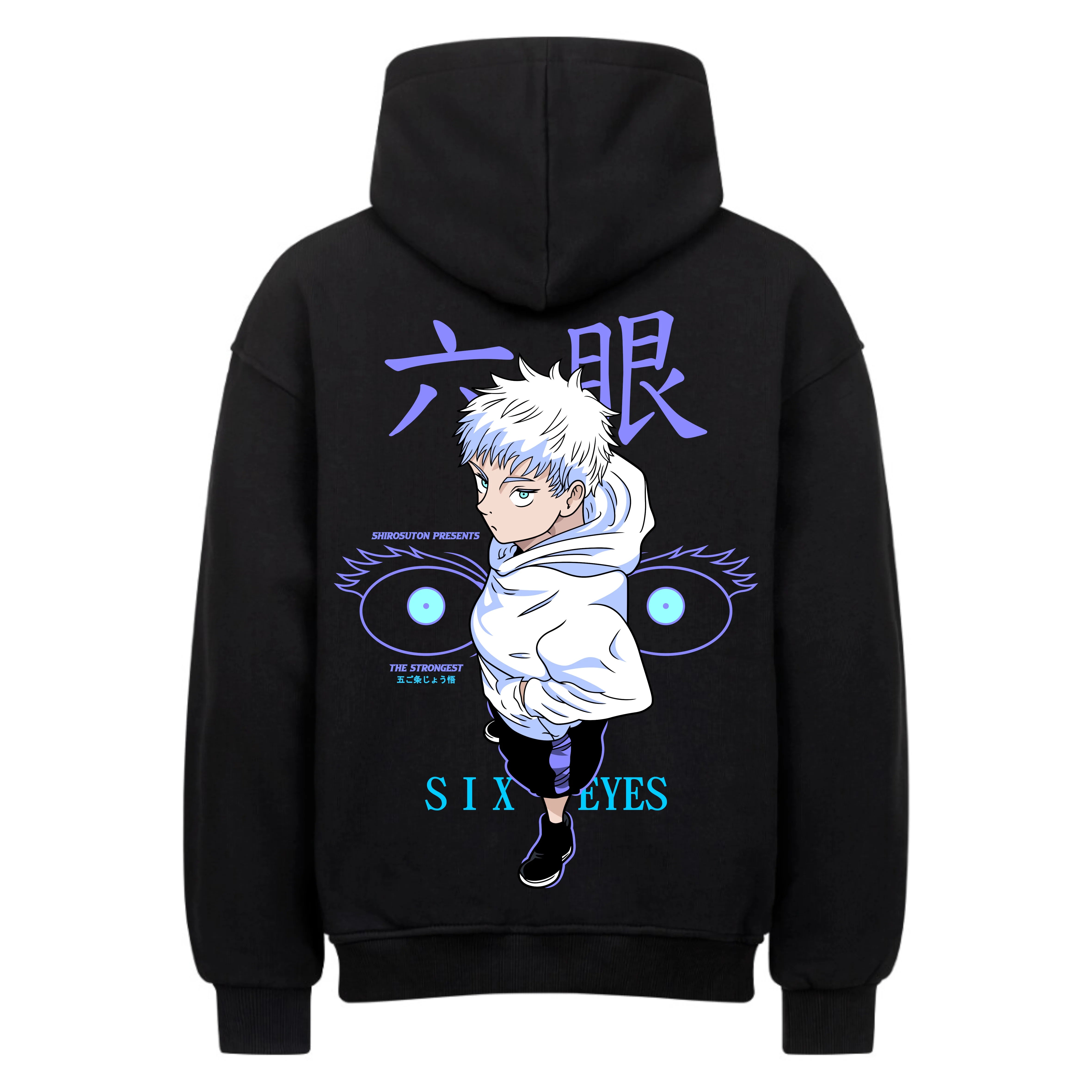 Jujutsu Kaisen Satoru Gojo Hoodie im Oversized-Stil – Hochwertiges Anime Merchandise für Streetwear Fans und Jujutsu Kaisen Liebhaber.