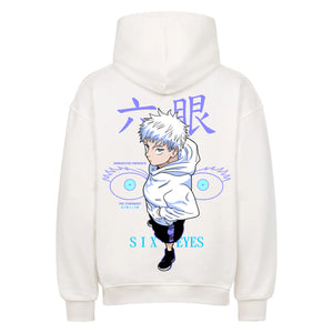 Jujutsu Kaisen Satoru Gojo Hoodie im Oversized-Stil – Hochwertiges Anime Merchandise für Streetwear Fans und Jujutsu Kaisen Liebhaber.