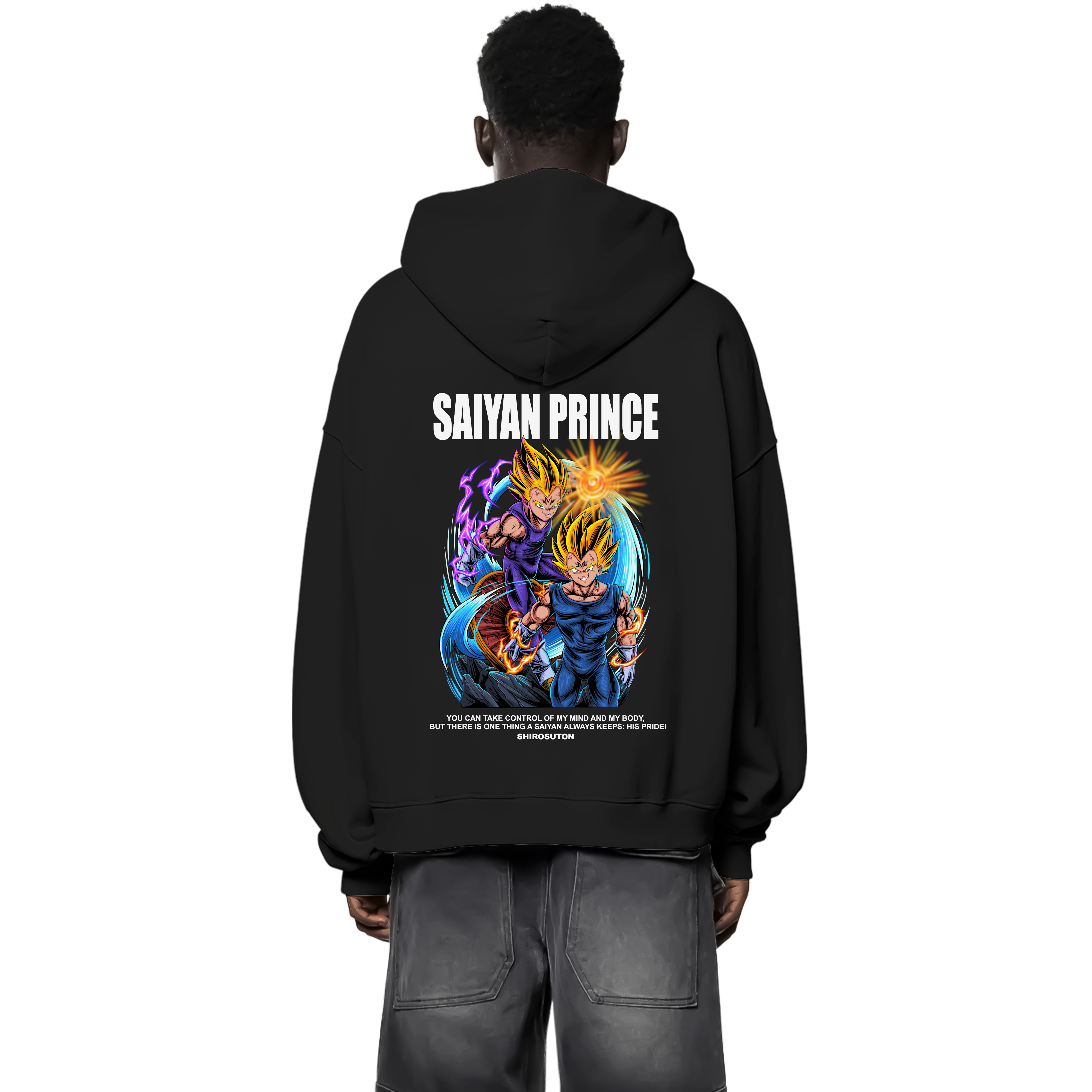 Dragon Ball Vegeta Zip Hoodie im Oversized-Stil – Hochwertiges Anime Merchandise für Streetwear Fans und Dragon Ball Liebhaber