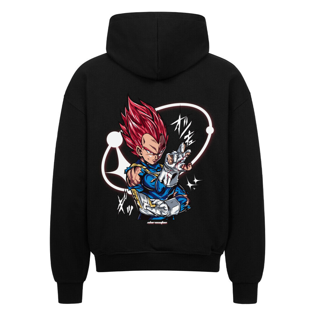 Vegeta Dragon Ball Zip Hoodie im Oversized-Stil – Hochwertiges Anime Merchandise für Streetwear Fans