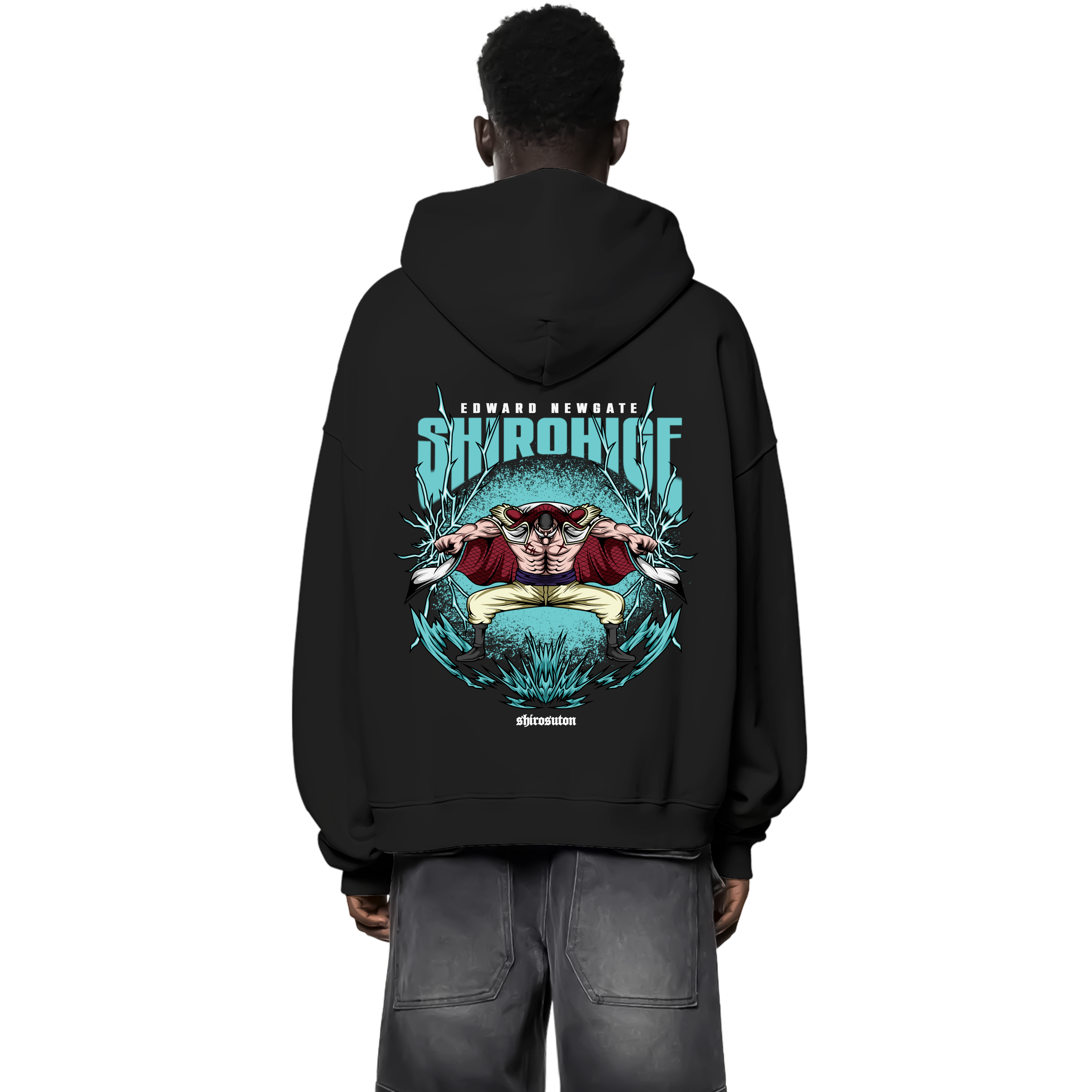 One Piece Whitebeard Zip Hoodie im Oversized-Stil – Hochwertiges Anime Merchandise für Streetwear Fans und One Piece Liebhaber