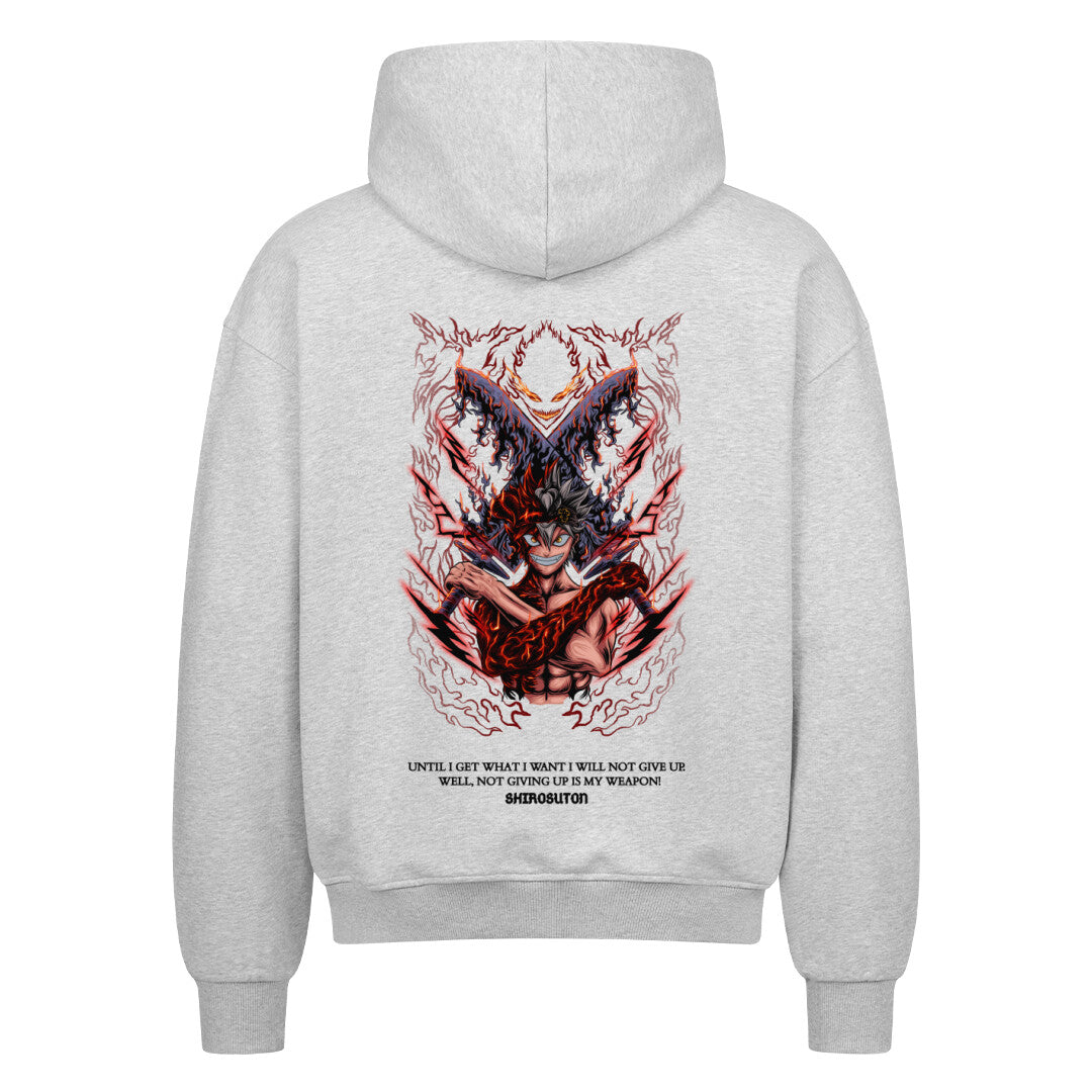 Black Clover Asta Magic Knight Zip Hoodie im Oversized-Stil – Hochwertiges Anime Merchandise für Streetwear Fans und Black Clover Liebhaber